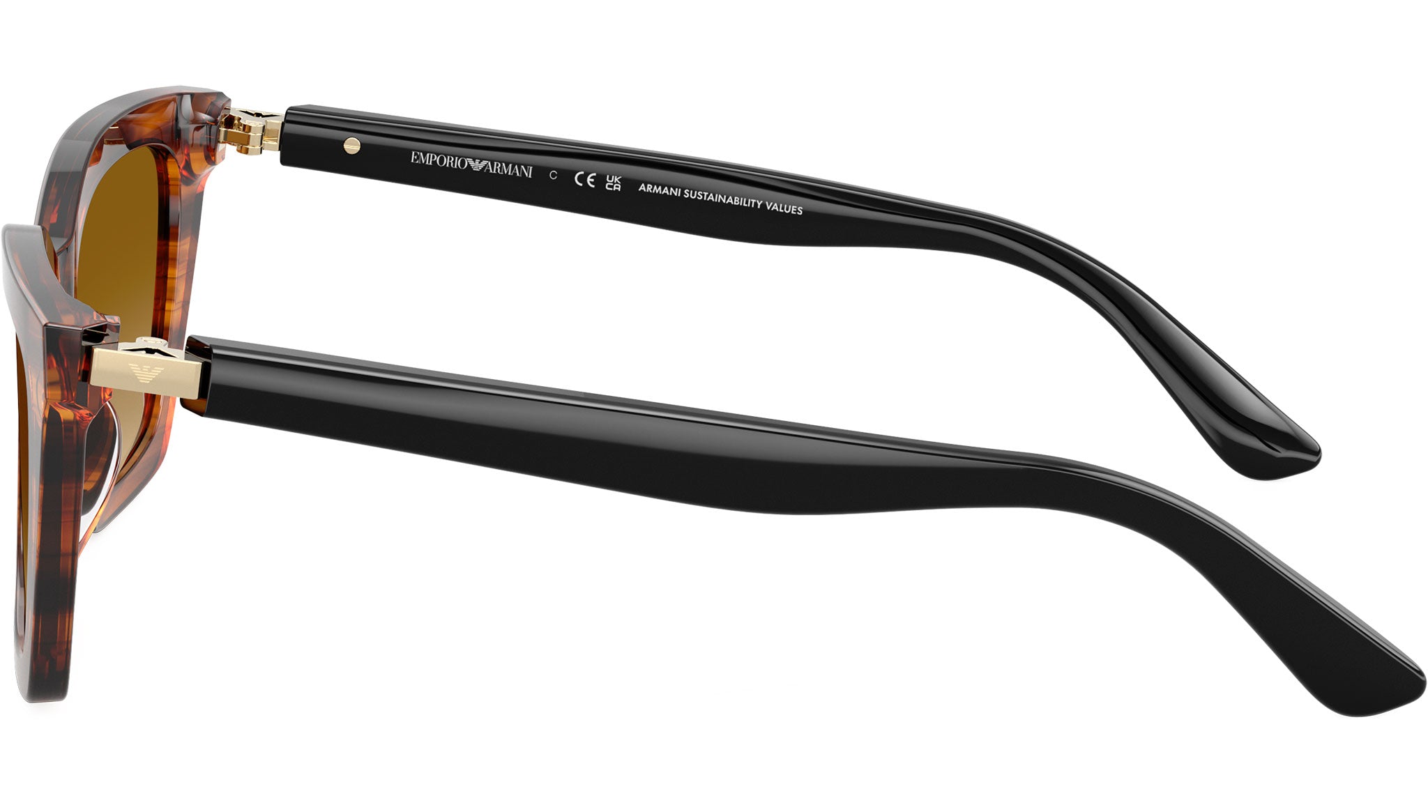 EMPORIO ARMANI サングラス Emporio Armani EA4250U Sunglasses 62682L Shiny Striped Yellow