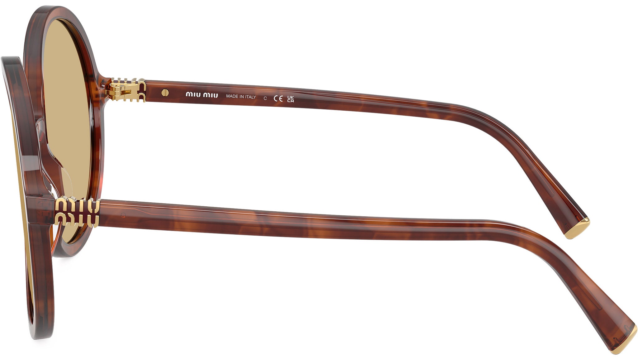 Miu Miu MUB02S Sunglasses 26E10R Striped Tobacco - eye-oo.com display picture 1