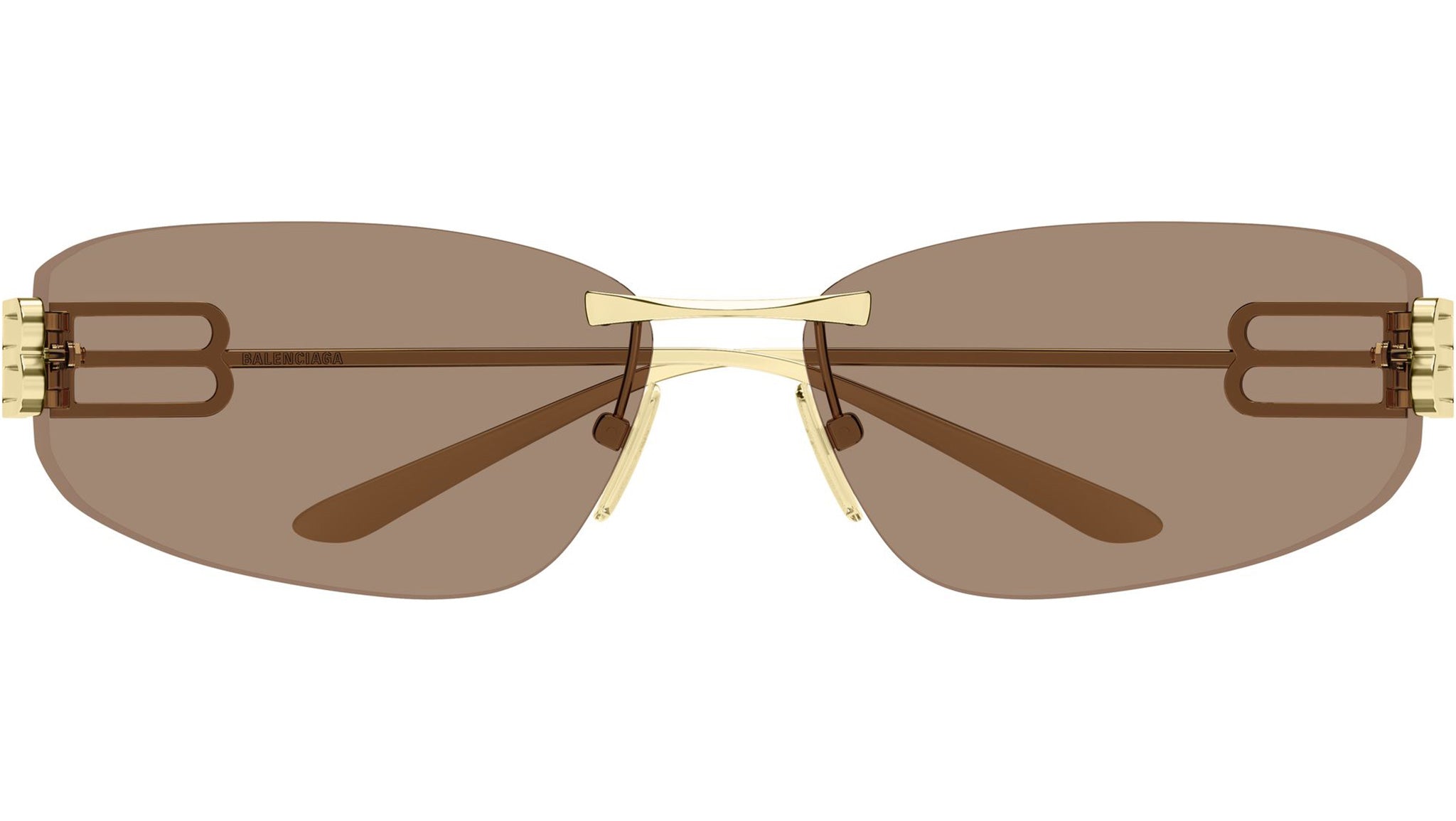 Balenciaga BB0484S Cat Eye Sunglasses 004 Gold Light Brown - eye