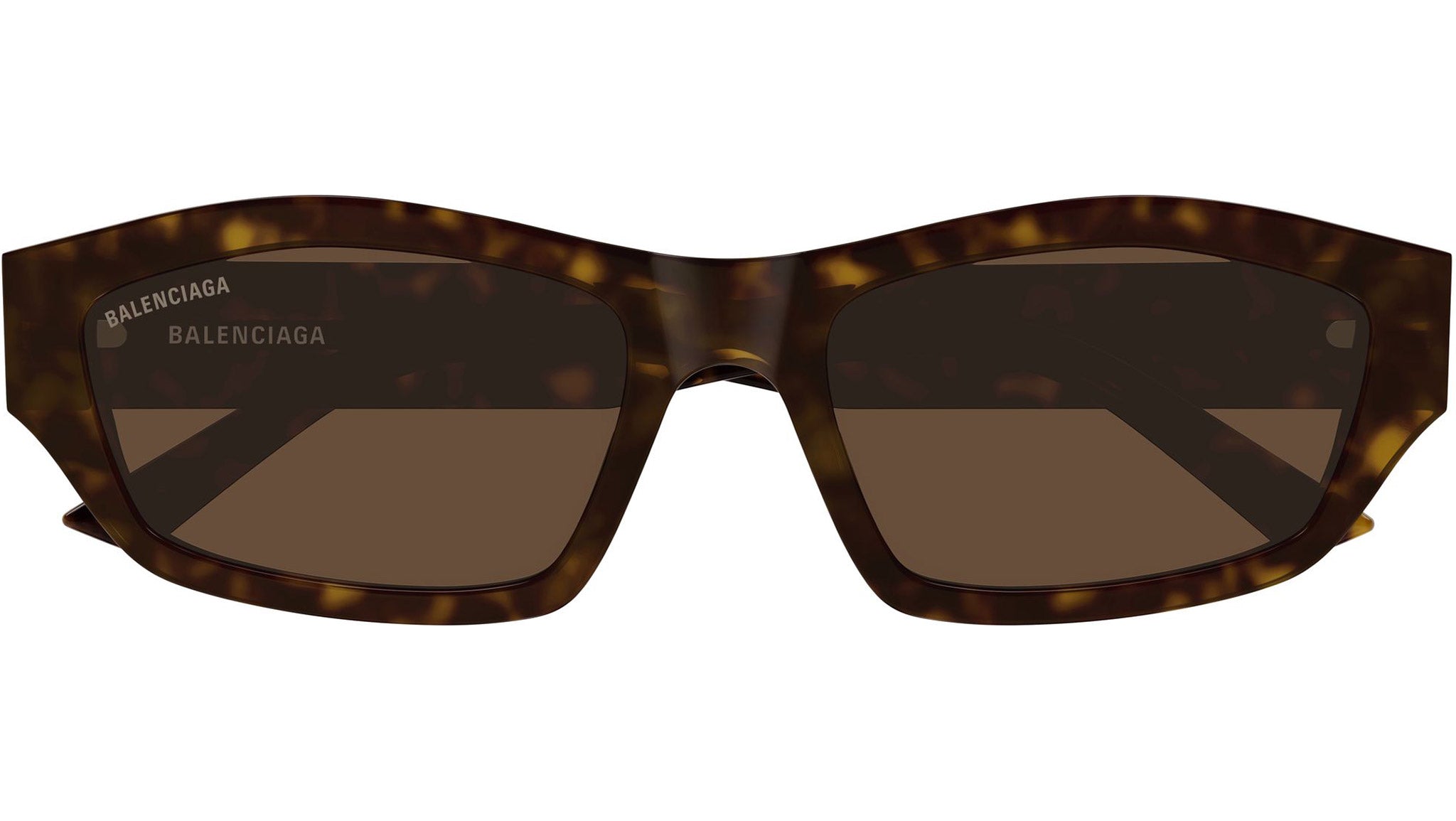 BB0448SK Balenciaga Geometric Sunglasses 002 Havana - eye-oo.com