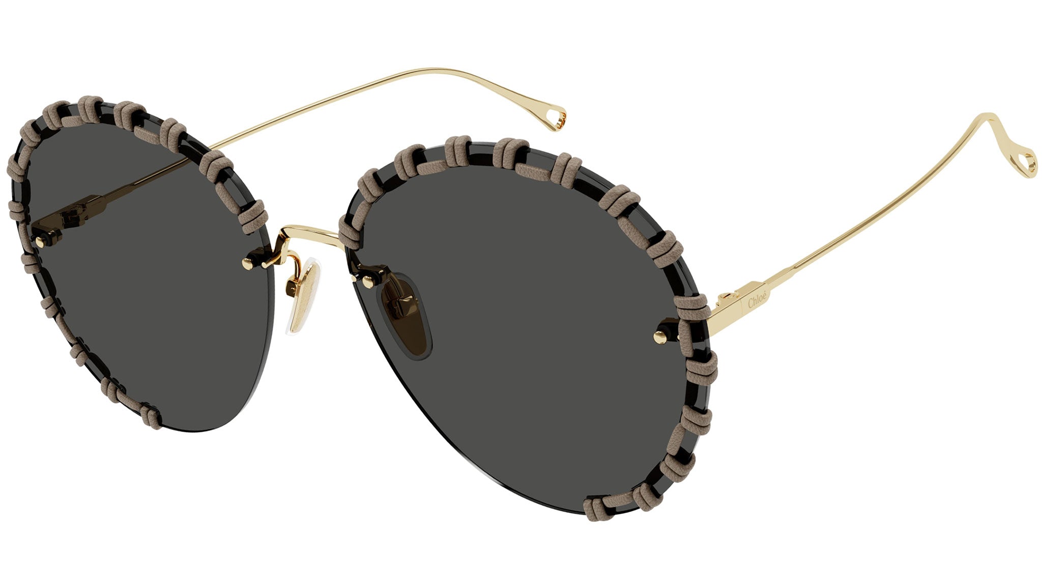 Chloe studded sunglasses Chloe Gradient Aviator Metal Sunglasses | Neiman Marcus main image 3