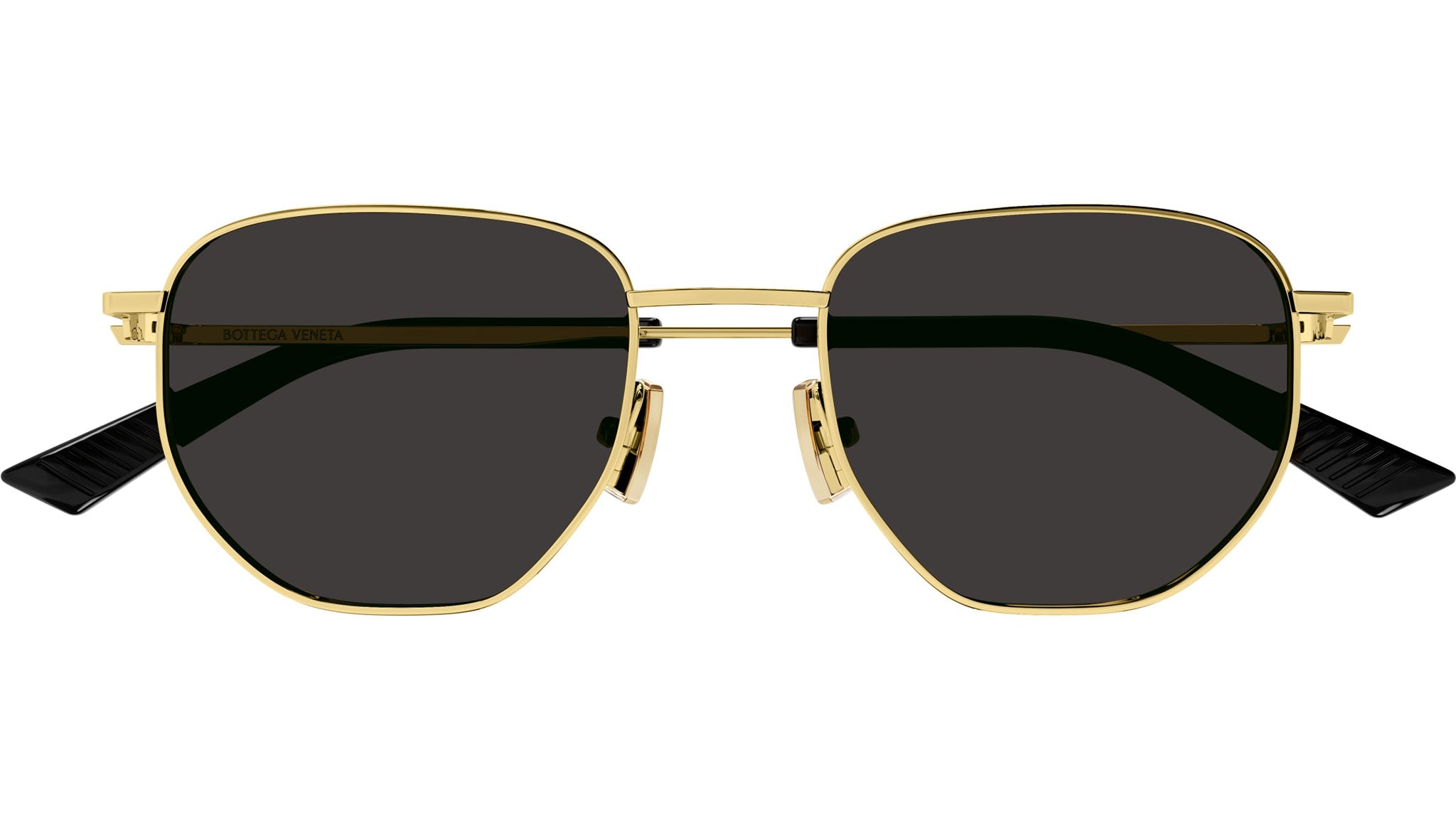 BV1301S Bottega Veneta Panthos Sunglasses 005 Shiny Gold - eye-oo.com