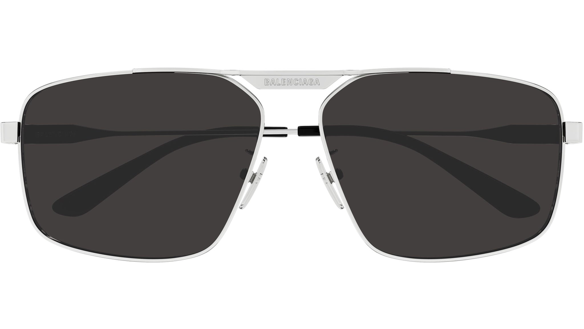 BB0418SK Balenciaga Pilot Sunglasses 002 Silver - eye-oo.com