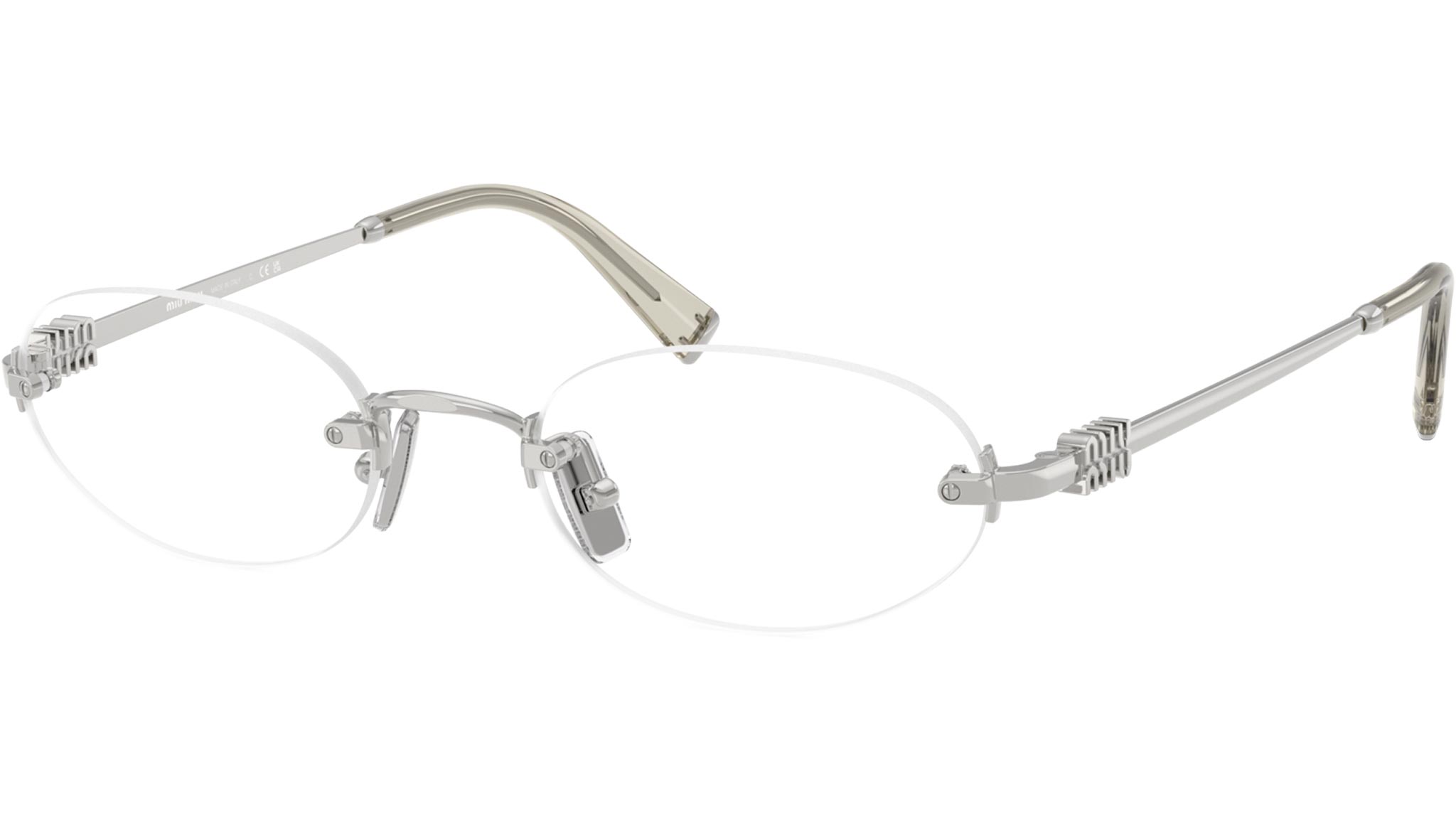 MU 53WV Miu Miu Glasses 1BC1O1 Silver - eye-oo.com