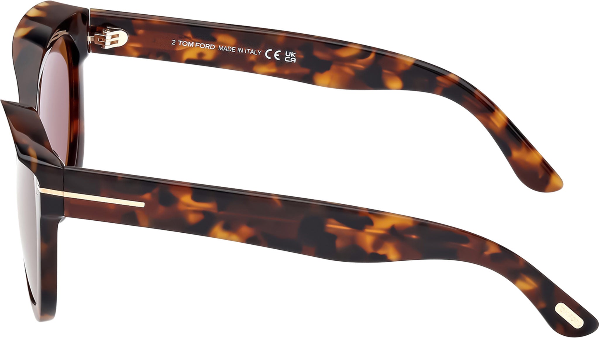 Tom Ford Tamara-02 Sunglasses FT1114 52E Dark Havana - eye  display picture 3