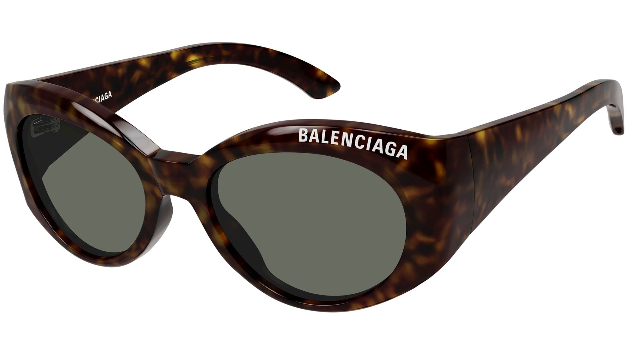 Balenciaga BB0267S 002 Tortoise Green Sunglasses - eye-oo.com