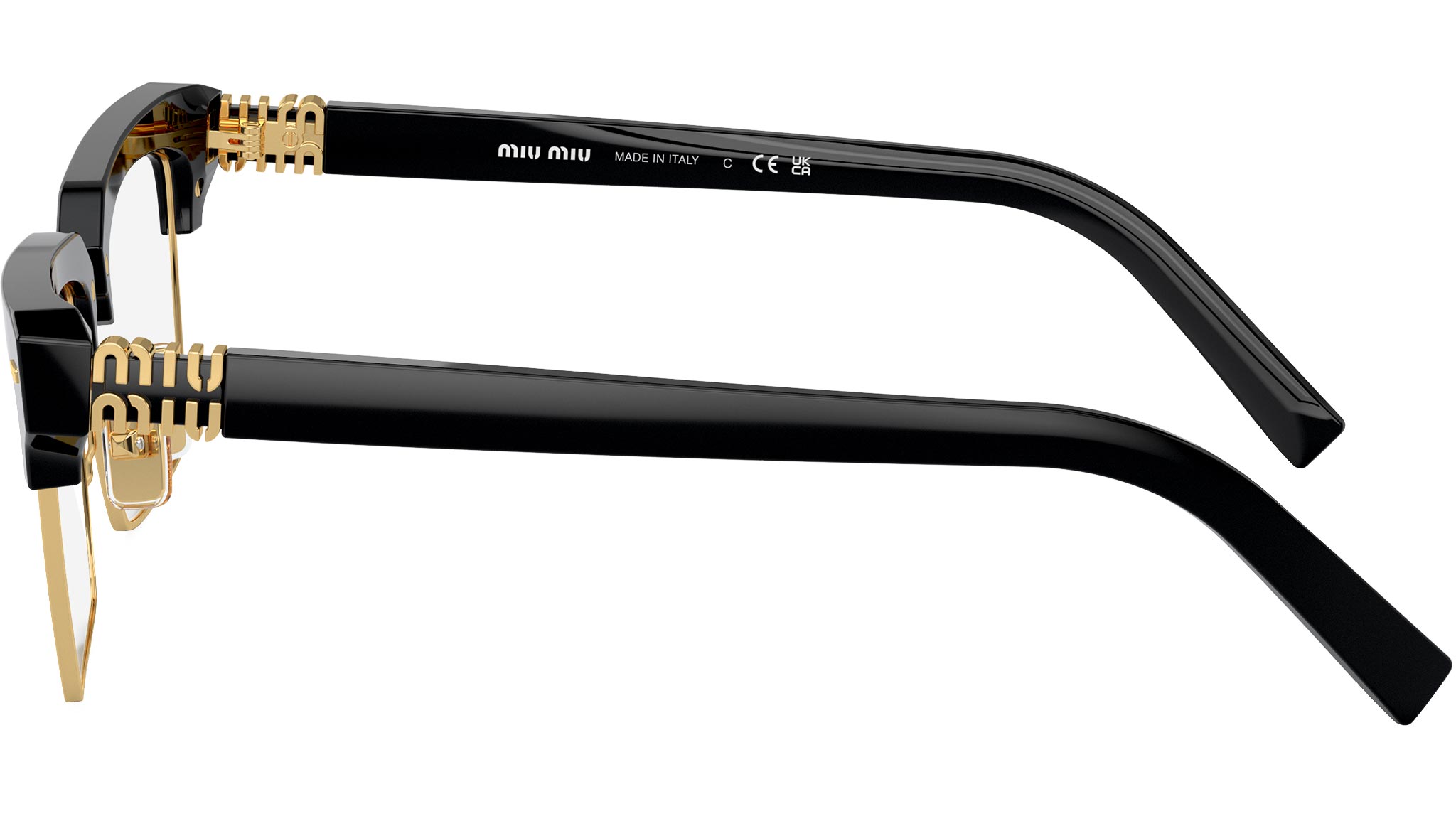 Miu Miu Women Eyeglasses Black Clear Blue Light Filter Square MU10ZS 1AB08N NEW Sunglasses Miu Miu MU 10ZS (1AB08N) MU10ZS SMU10ZS Woman  main image 4