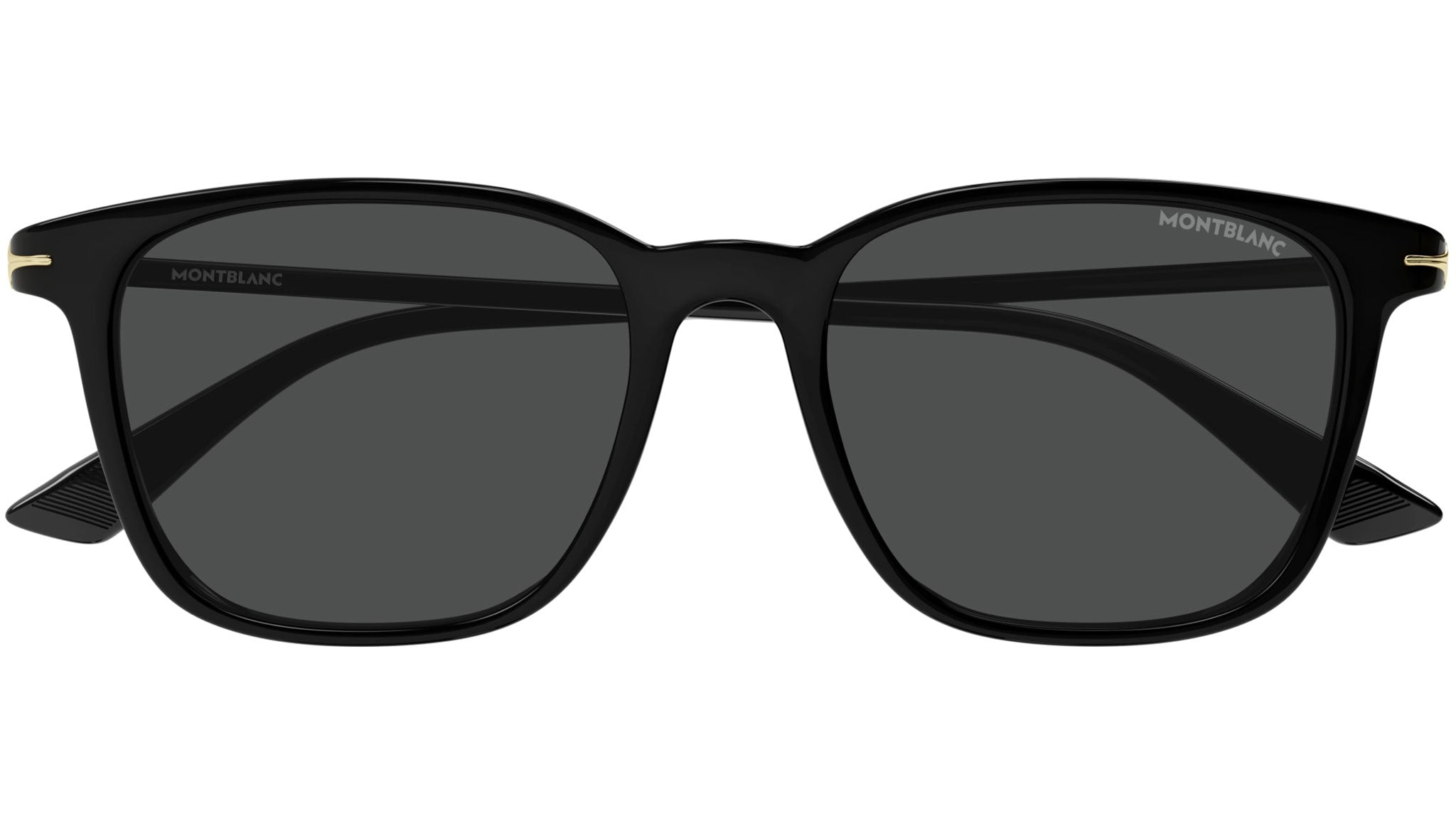 Mont blanc MB0338S-001 52mm New Sunglasses Montblanc MB0338S 001 Sunglasses Shiny Black - eye-oo.com main image 4