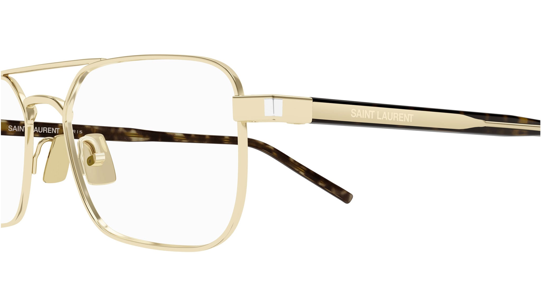 Saint Laurent SL 780 Eyeglasses 002 Gold Transparent - eye-oo.com