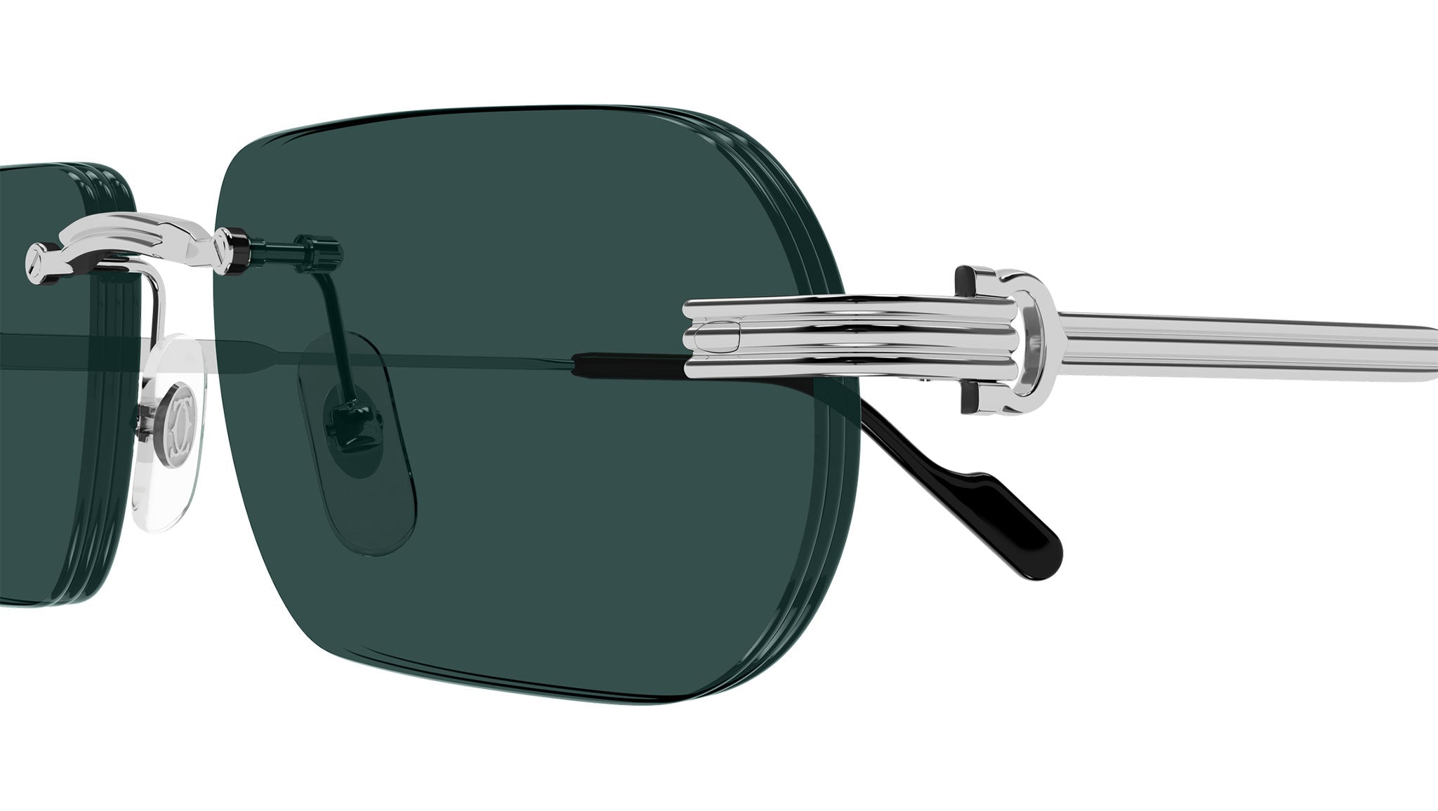 Cartier Première CT0577S Sunglasses 002 Shiny Silver - eye-oo.com