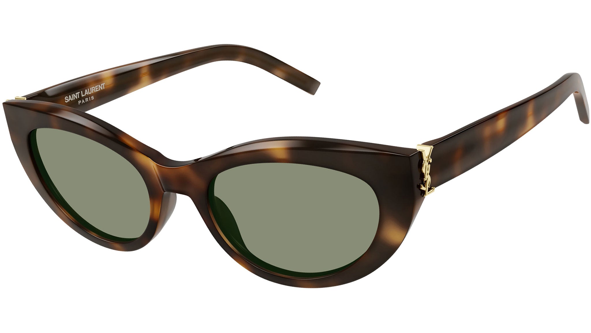 YSL Monogram Cat Eye Tortoise Shell Sunglasses Saint Laurent SL M148 002 Oval Sunglasses Havana - eye-oo.com main image 2