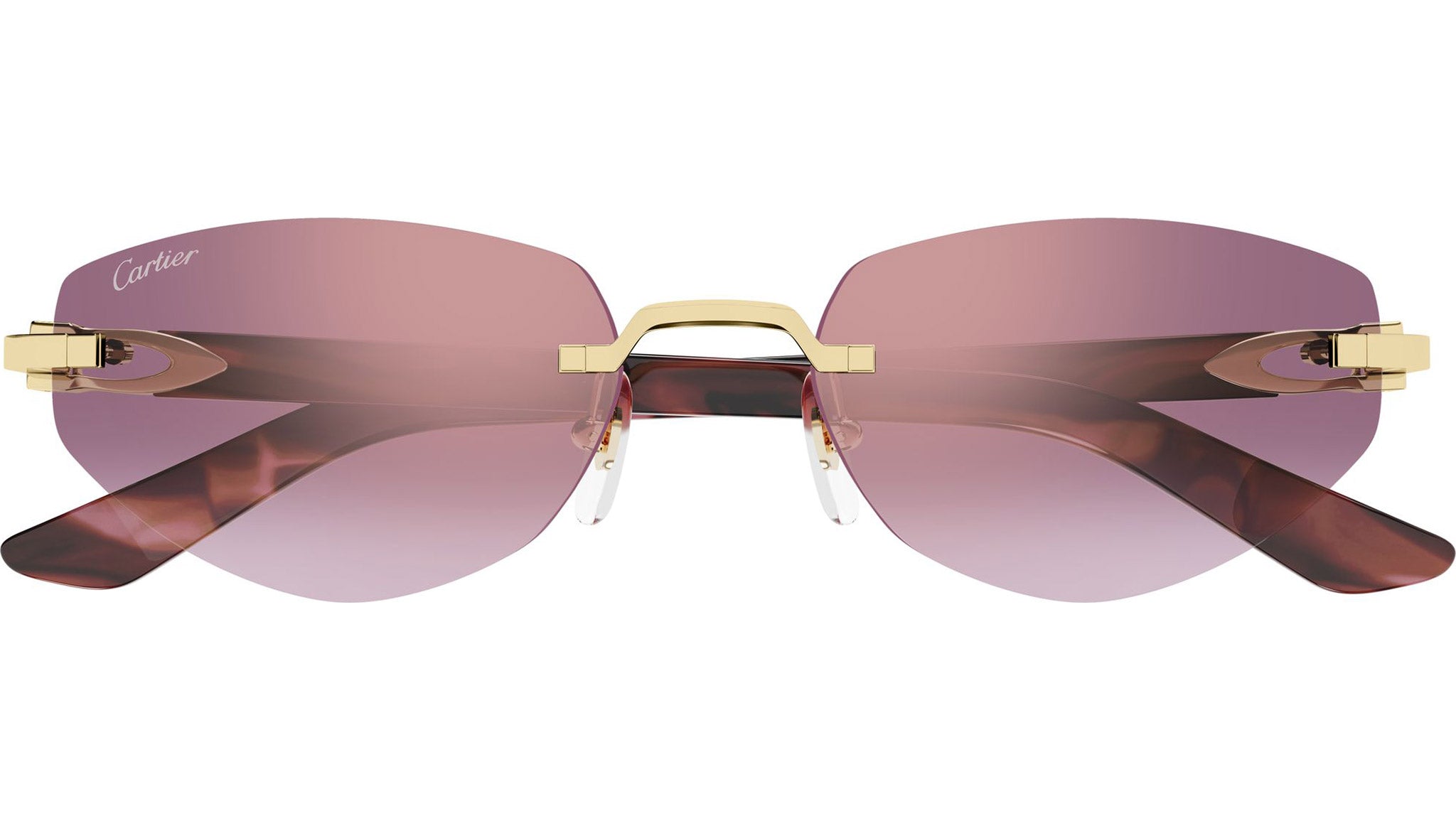 Cartier CT0580S-002 Sunglasses Gold Red Metal CT0580S Sunglasses - Cartier Authorized Retailer  main image 3