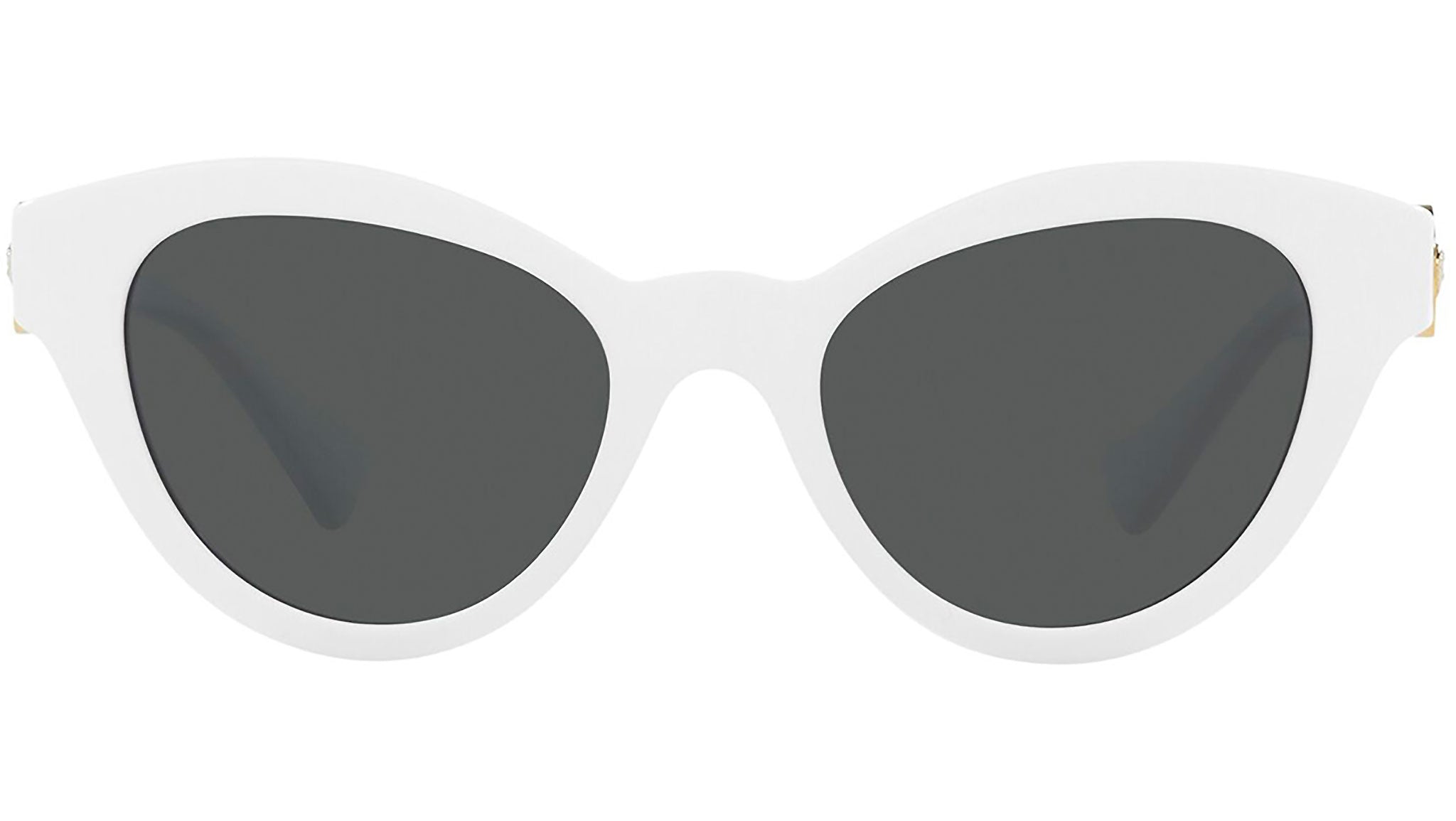 Versace White Cat-Eye Sunglasses with Black Lenses Versace BlackSilver Mirror MOD. 4338 Medusa Cat Eye  main image 3