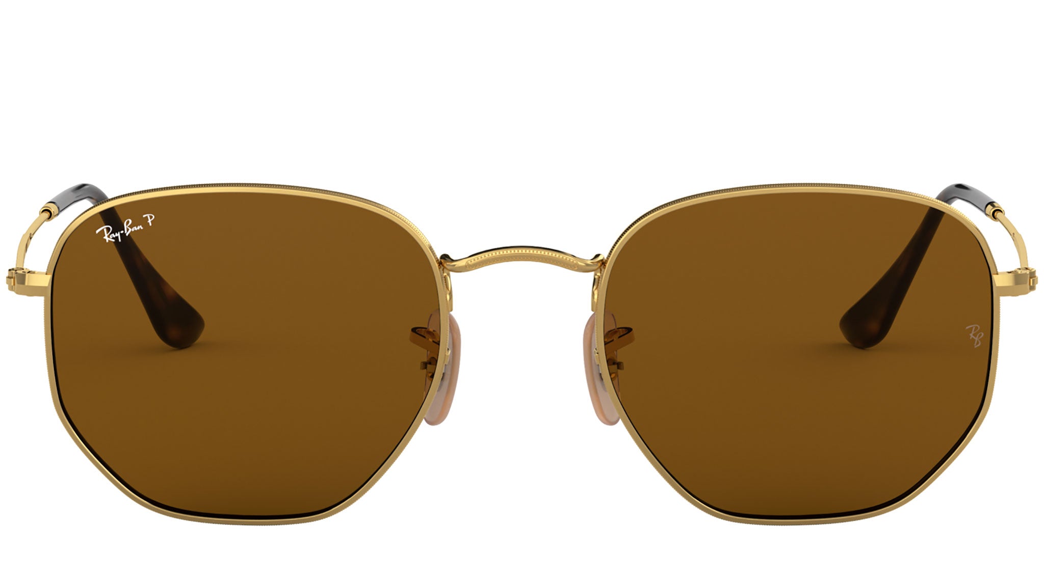 RAY BAN Sunglasses, Gold HEXAGONAL FLAT LENSES Ray-Ban Hexagonal Flat Lenses Sunglasses – Saint Bernard main image 3