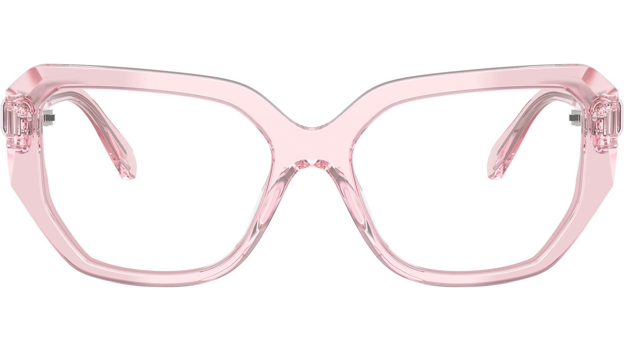 Swarovski SK5472 Womens Semi Rimless Eyeglass Frame 072 Shiny Pink 53-15 Eyeglasses Swarovski SK2055 | Free Shipping | Glasses.com® main image 2