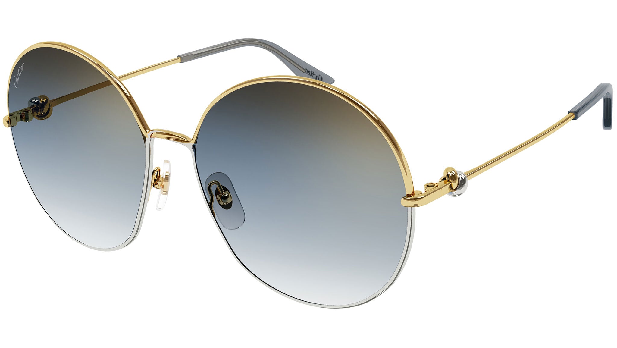 Cartier CT0360S 001 Gold Grey Sunglasses - eye-oo.com display picture 3
