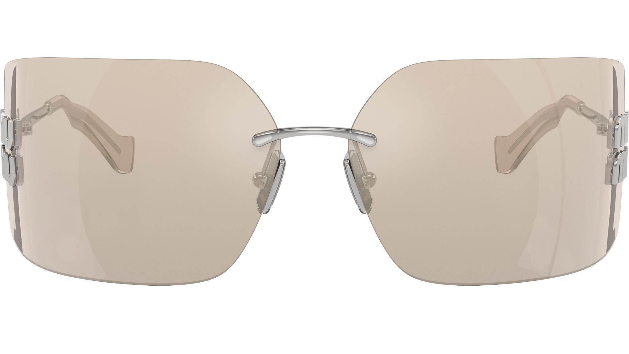 Miu Miu 0MU 54YS Sunglasses 1BC10F Silver - eye-oo.com display picture 1