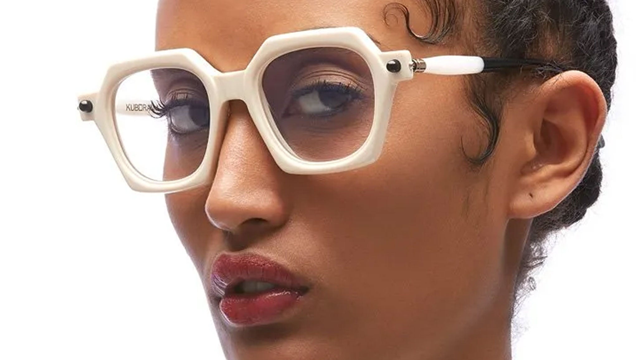 Kuboraum P10 WH White Cream Optical Frame - eye-oo.com