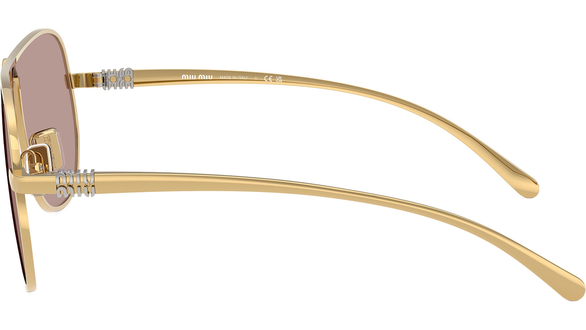 Miu Miu MUA56S Sunglasses 5AK20I Gold - eye-oo.com