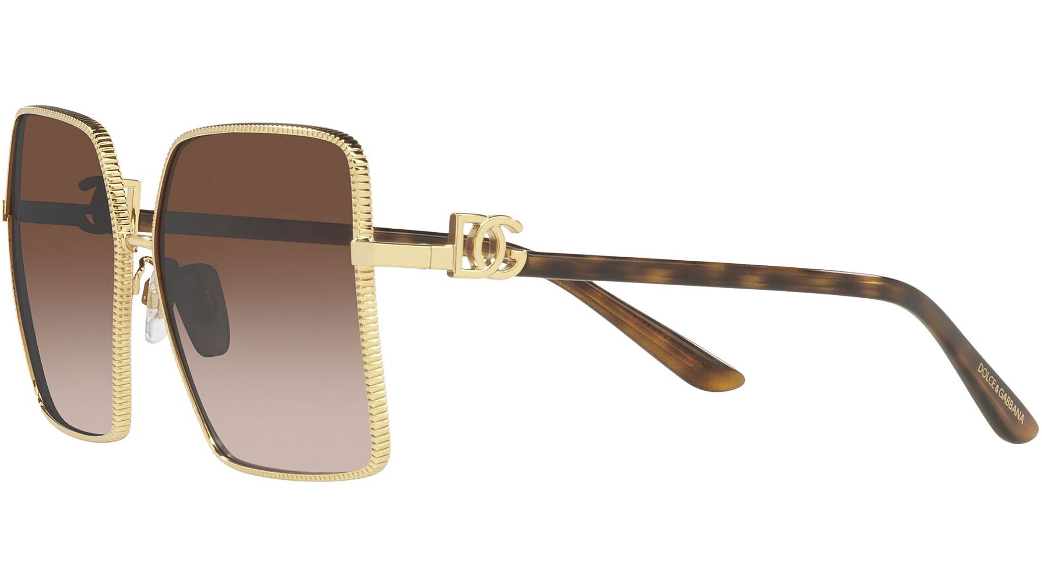Dolce & Gabbana DG 2279 02/13 Gold Metal Square Sunglasses Brown Gradient Lens Dolce&Gabbana Gold Square Sunglasses for Men for sale | eBay main image 4