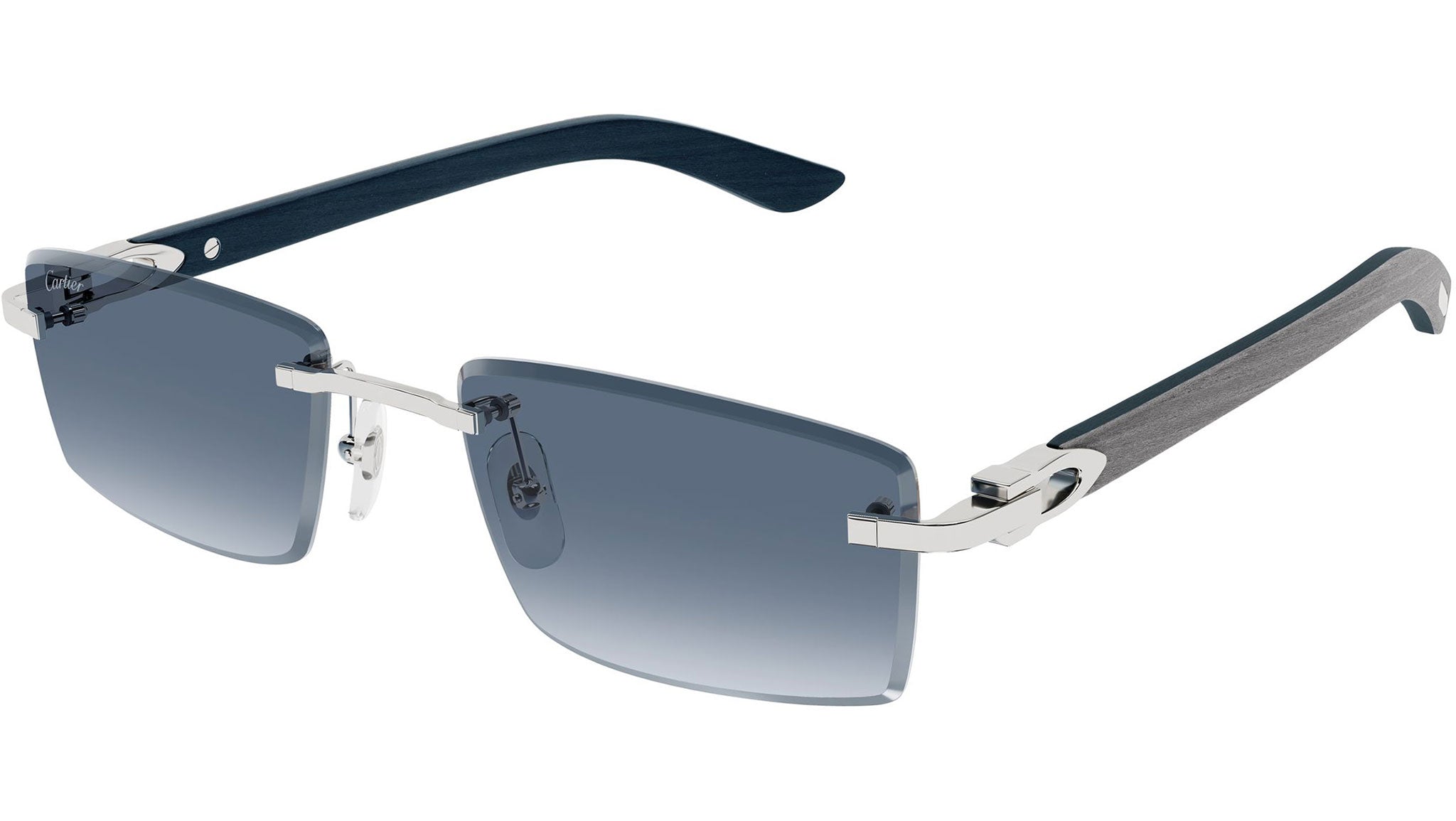 Cartier CT0582S Sunglasses 004 Shiny Silver - eye-oo.com