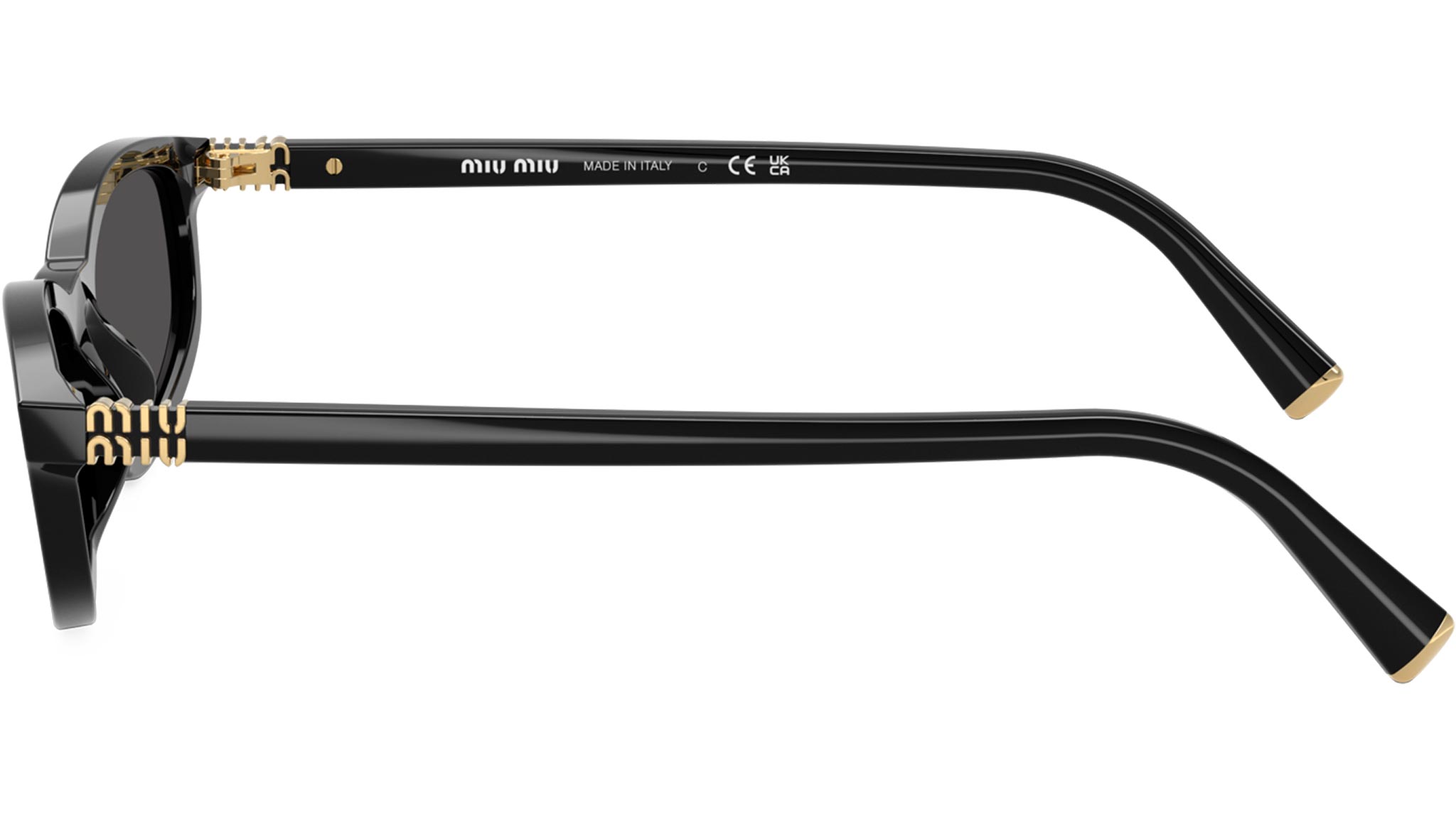 MU A06S Miu Miu Sunglasses 16K08Z Black - eye-oo.com