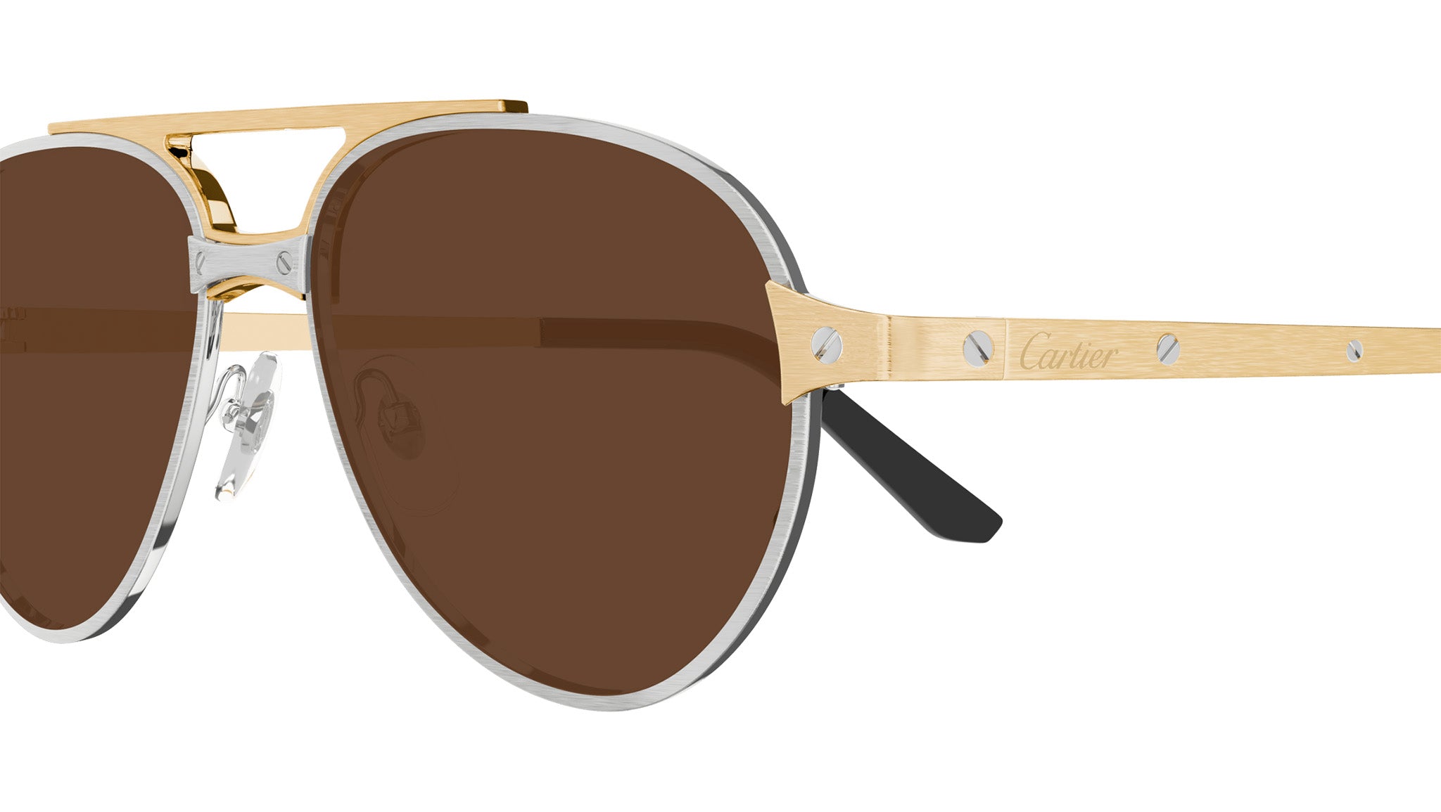 Cartier CT0476S 008 Sunglasses Gold Platinum - eye-oo.com