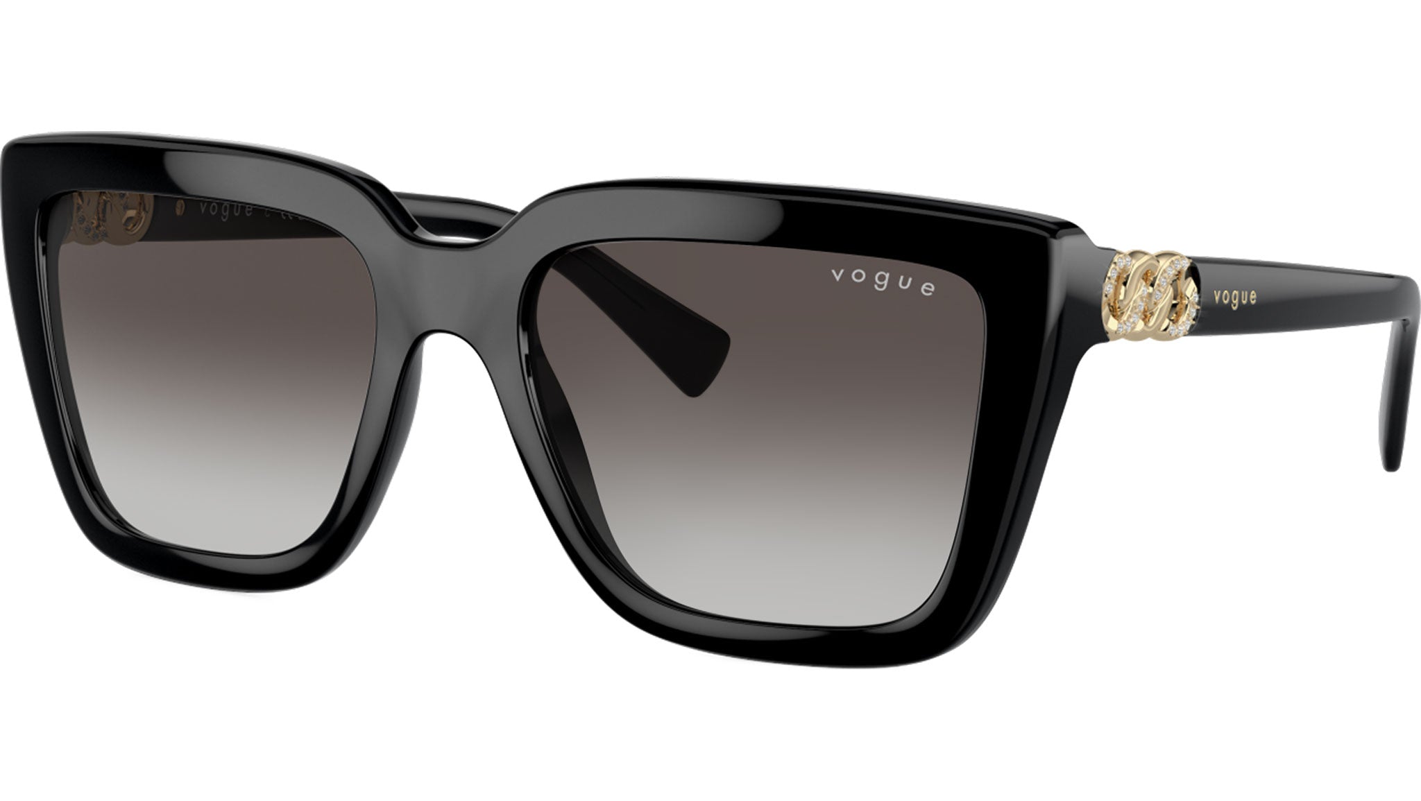 Vogue Black Sunglasses with Silver Accents Sunglasses Woman Vogue VO 5634SB W44/8G - price: €85.40  main image 3