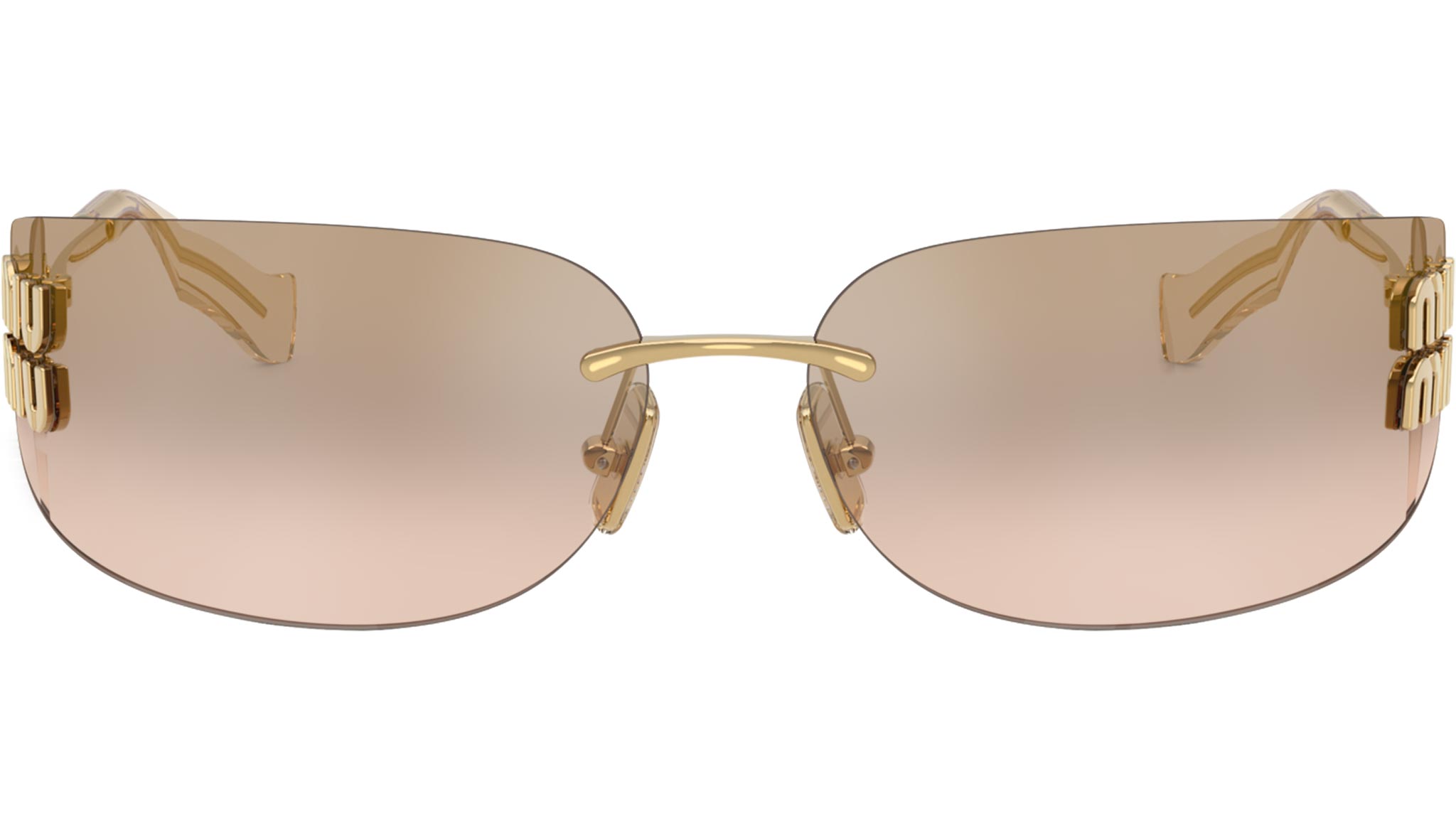 MU A51S Miu Miu Sunglasses 5AK20P Gold - eye-oo.com