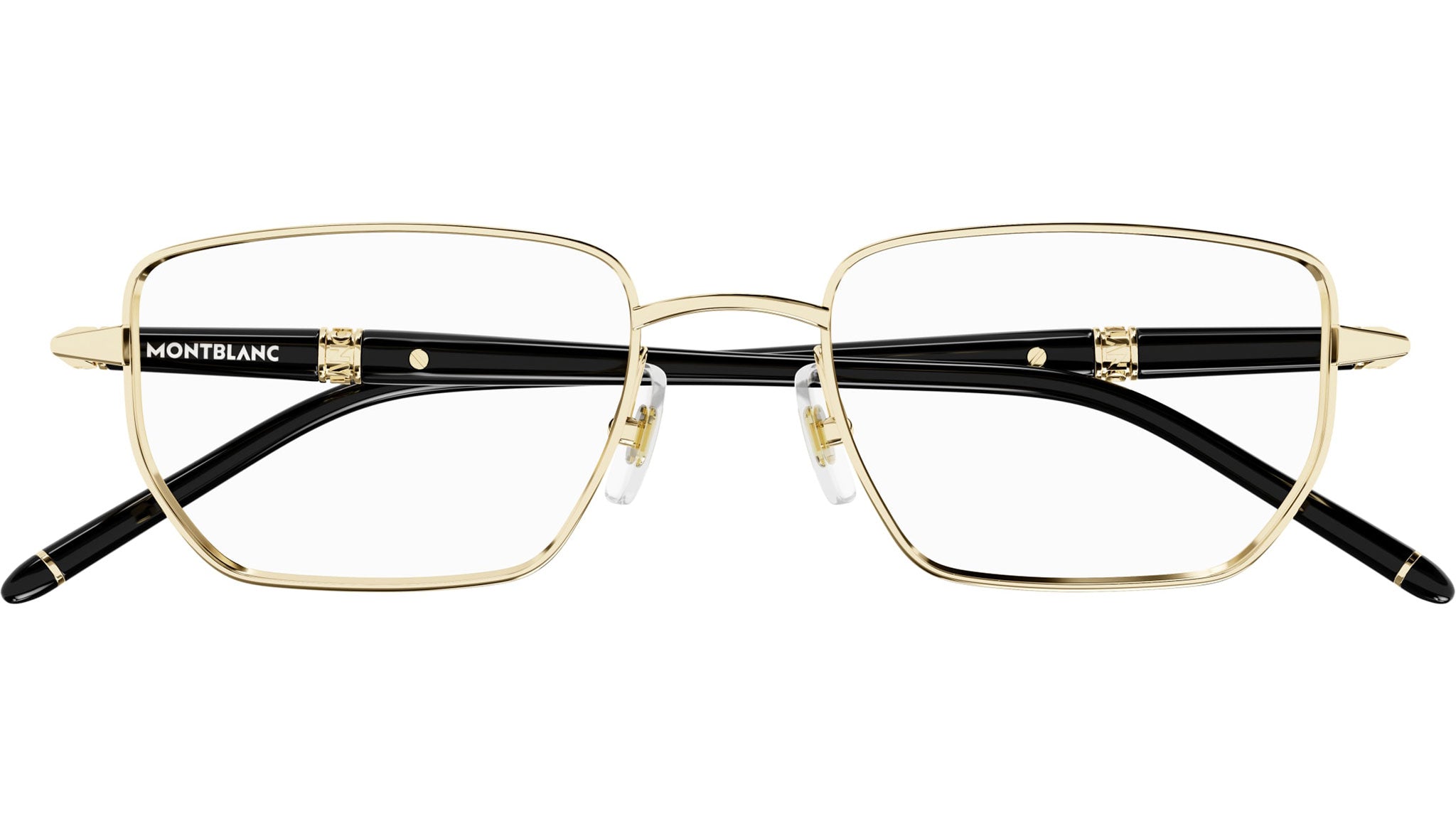 Montblanc Eyeglasses MB0347O 001 Light Gold - eye-oo.com