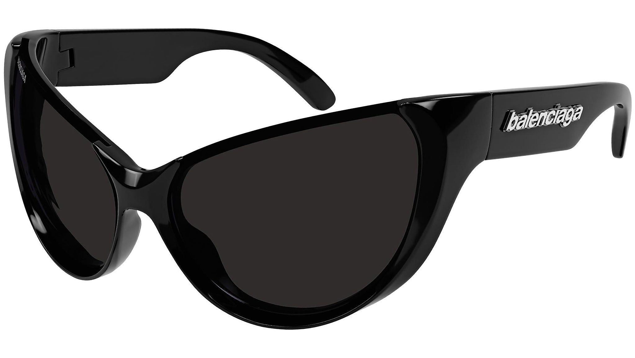 Balenciaga BB0201S 001 Shiny Black Sunglasses - eye-oo.com display picture 1