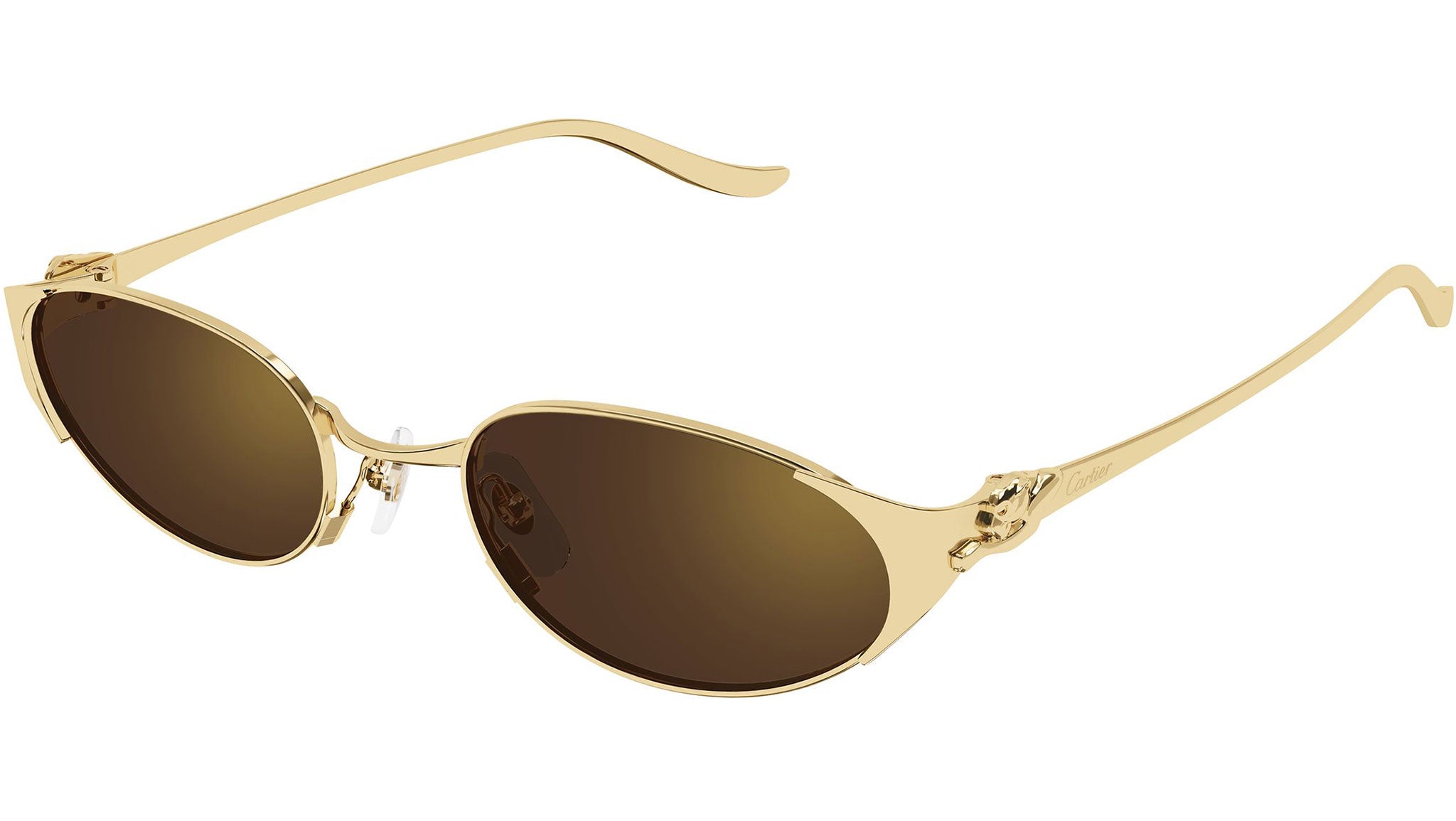 Cartier CT0630S Sunglasses 002 Shiny Gold Brown - eye-oo.com display picture 2