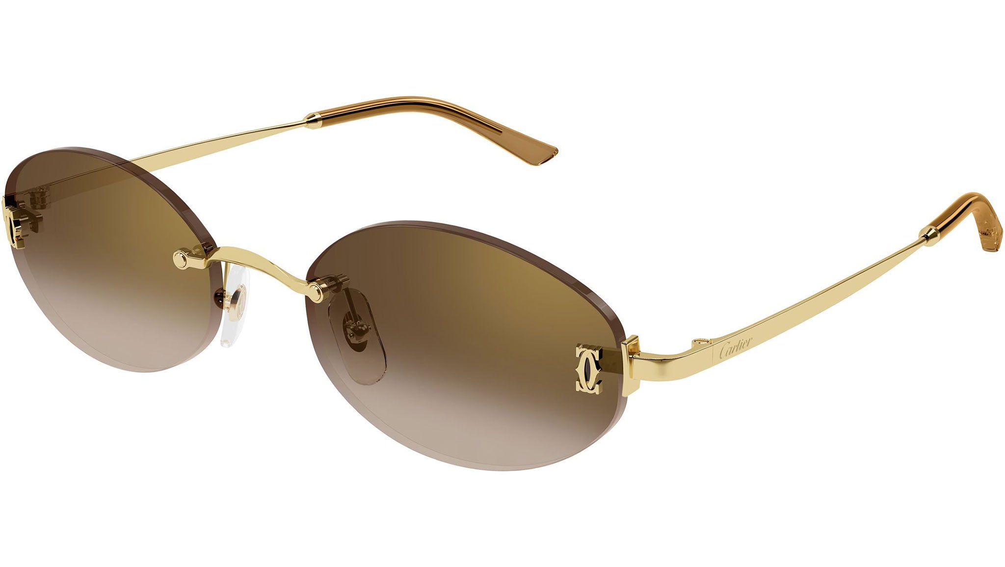 Cartier CT0592S Sunglasses 002 Shiny Gold - eye-oo.com