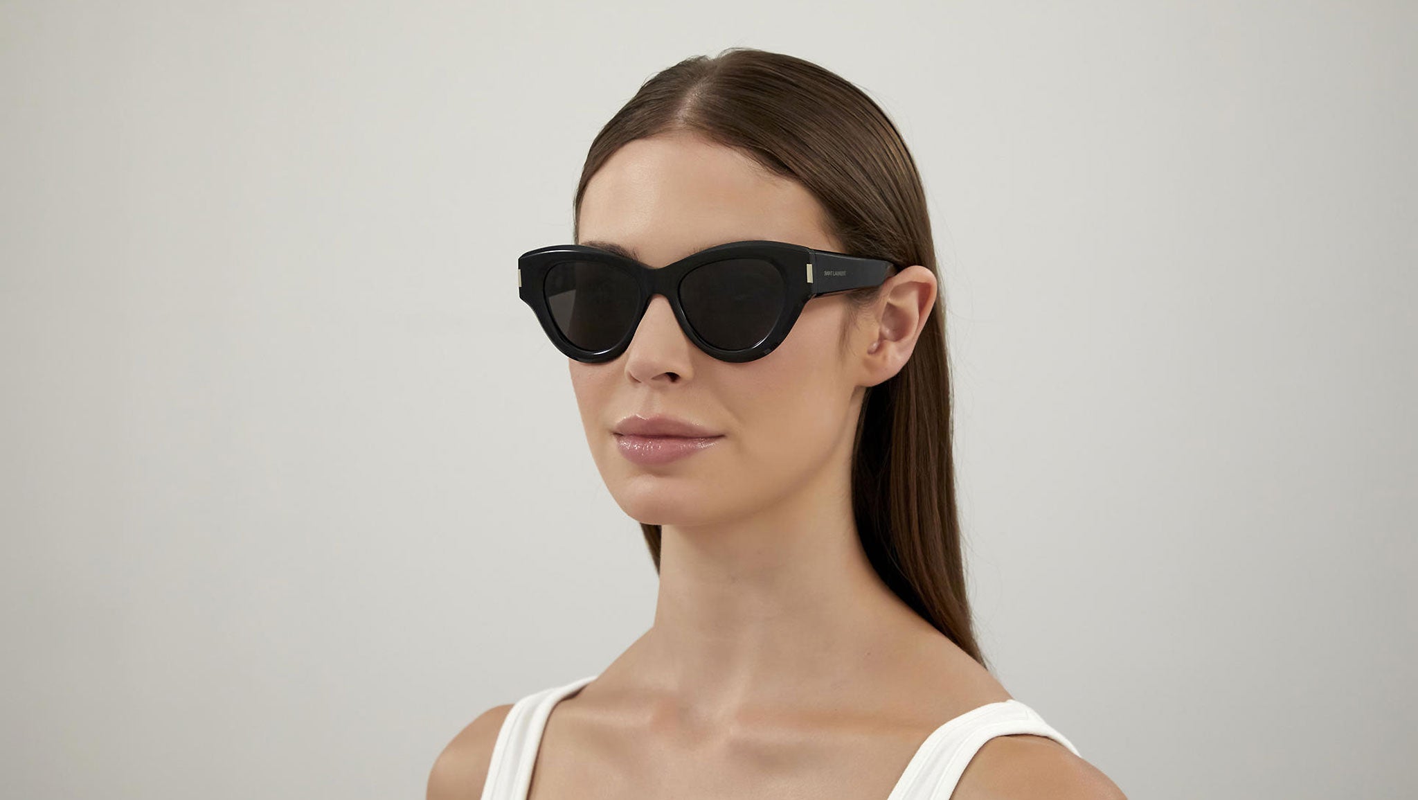 Saint Laurent SL 506 Shiny Black Sunglasses - eye-oo.com
