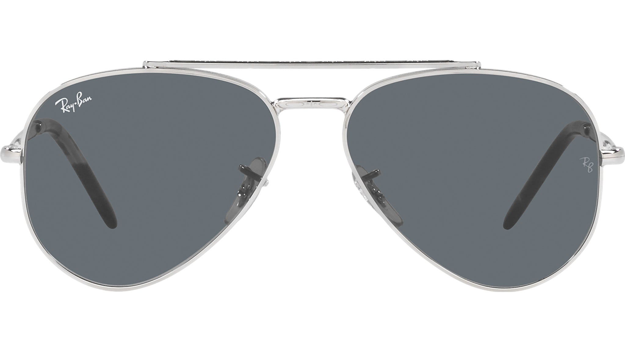 Ray-Ban Aviator Sunglasses, silver with black lenses, polarized Ray-Ban Aviator Reverse Polished Black Sunglasses Silver  main image 3