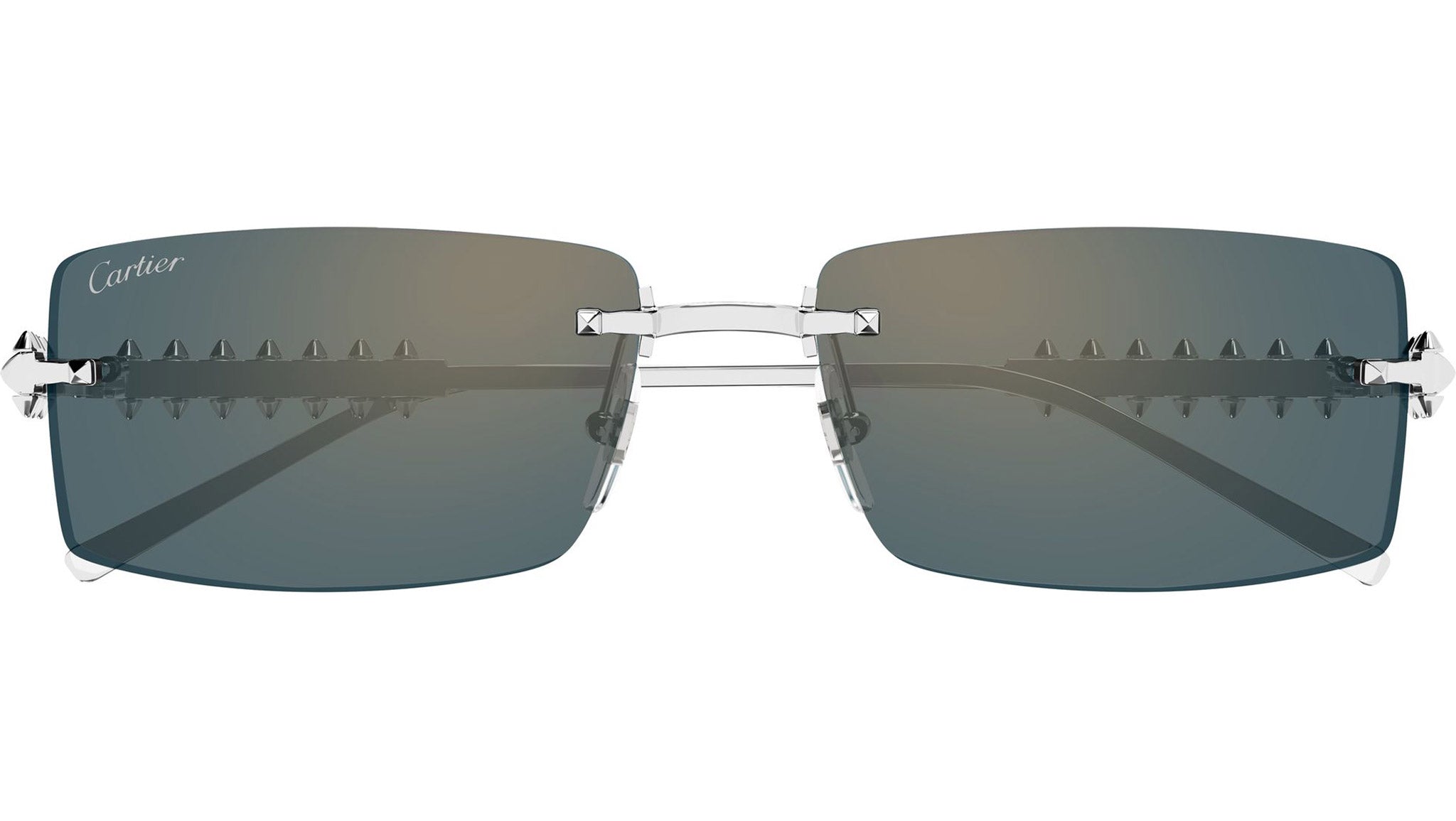 Cartier CT0604S-005 Sunglasses Silver Green Metal Cartier CT0550S 004 Sunglasses Shiny Platinum Green - eye-oo.com main image 3