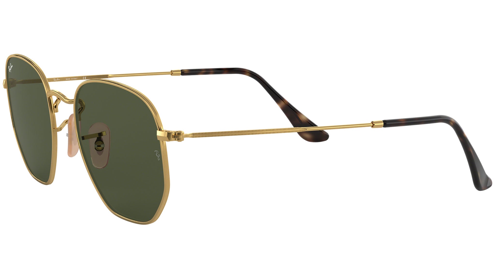 Ray-Ban Hexagonal RB3548N 001 Gold Sunglasses - eye-oo.com
