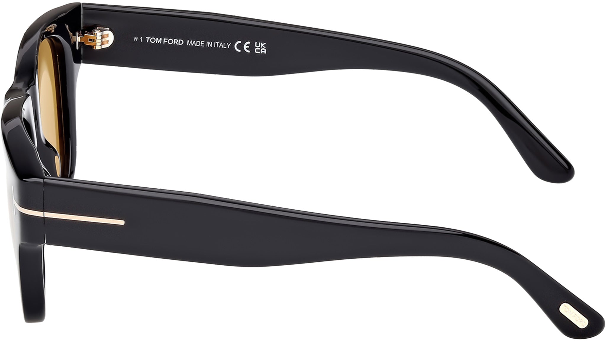 Tom Ford Caine-02 FT1280 Sunglasses 01E Shiny Black - eye-oo.com