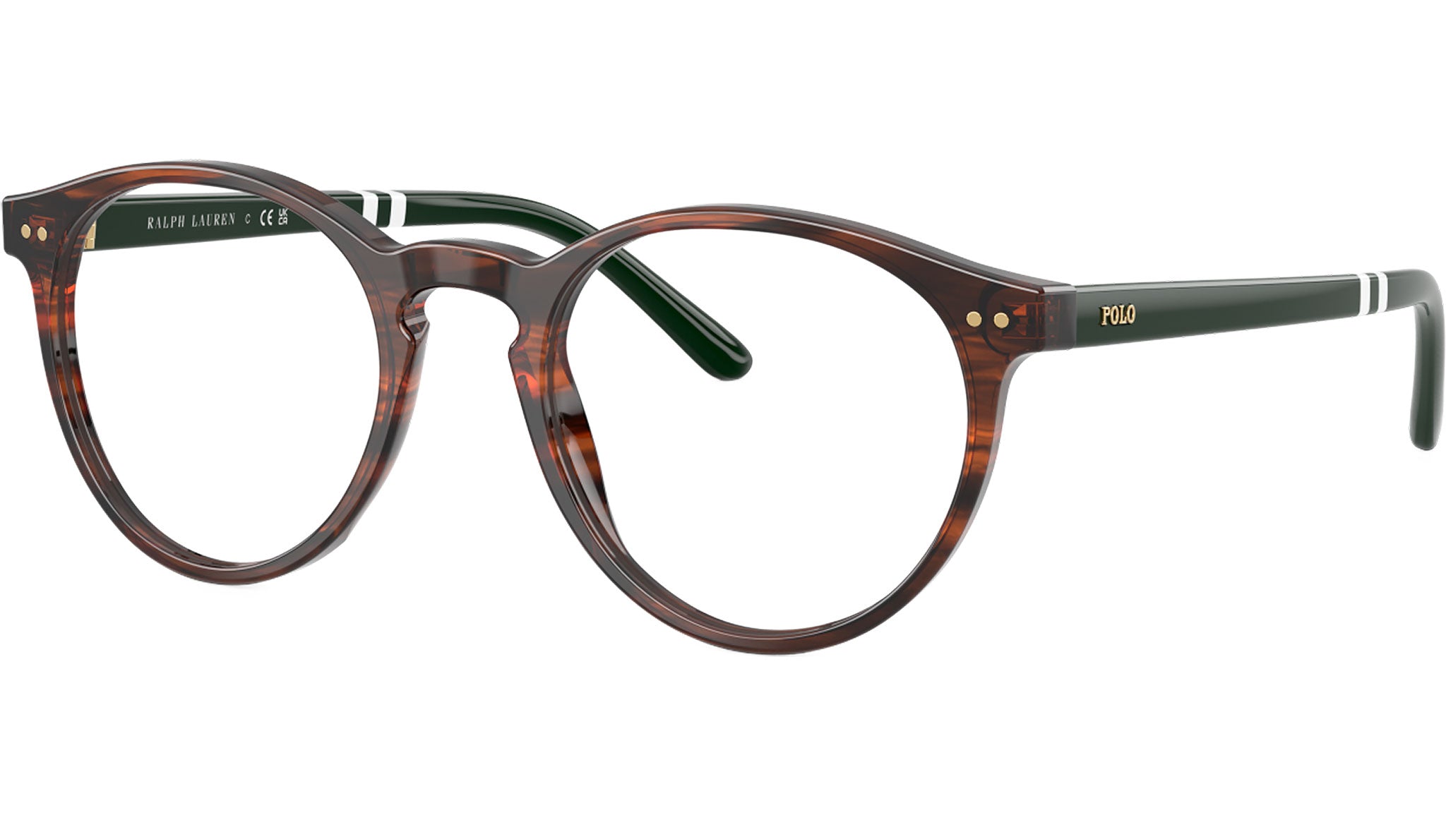Polo PH2297 Glasses 6315 Shiny Striped Brown - eye-oo.com