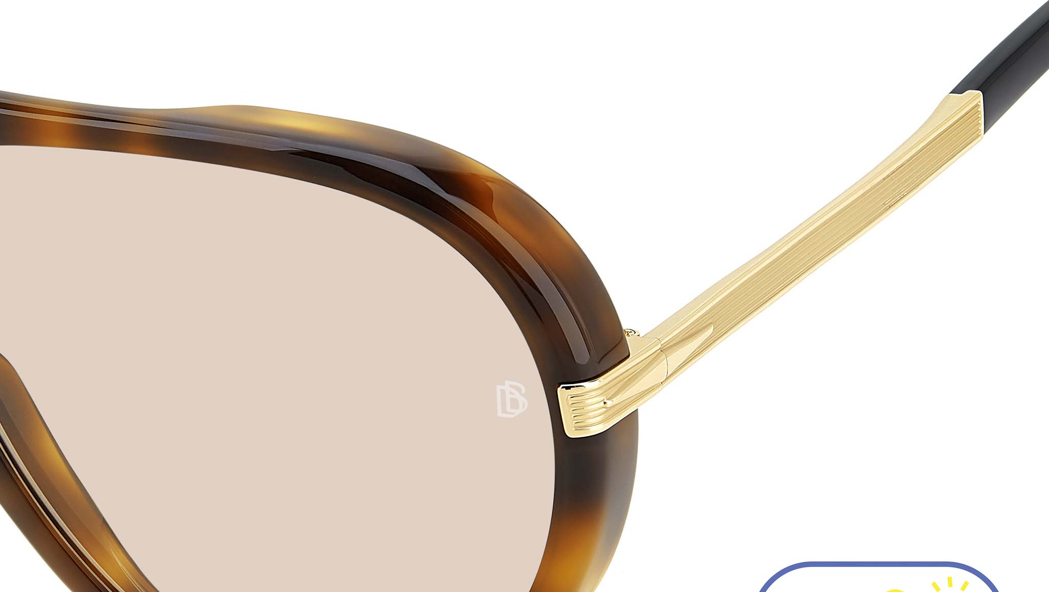 David Beckham DB 99/VOYAGER 2IK 3O Sunglasses Havana Gold - eye-oo.com