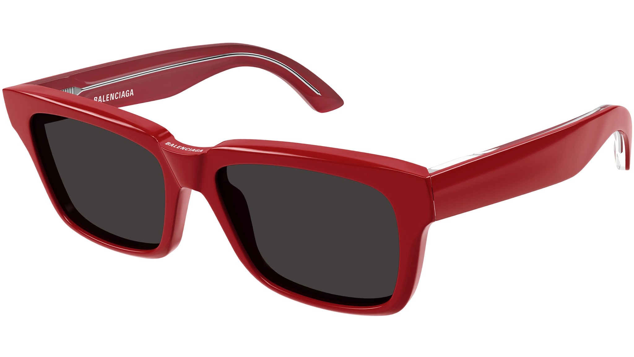 Balenciaga Womens Red Logo Sunglasses BALENCIAGA BB0096S 003 Red Rectangle Women main image 4