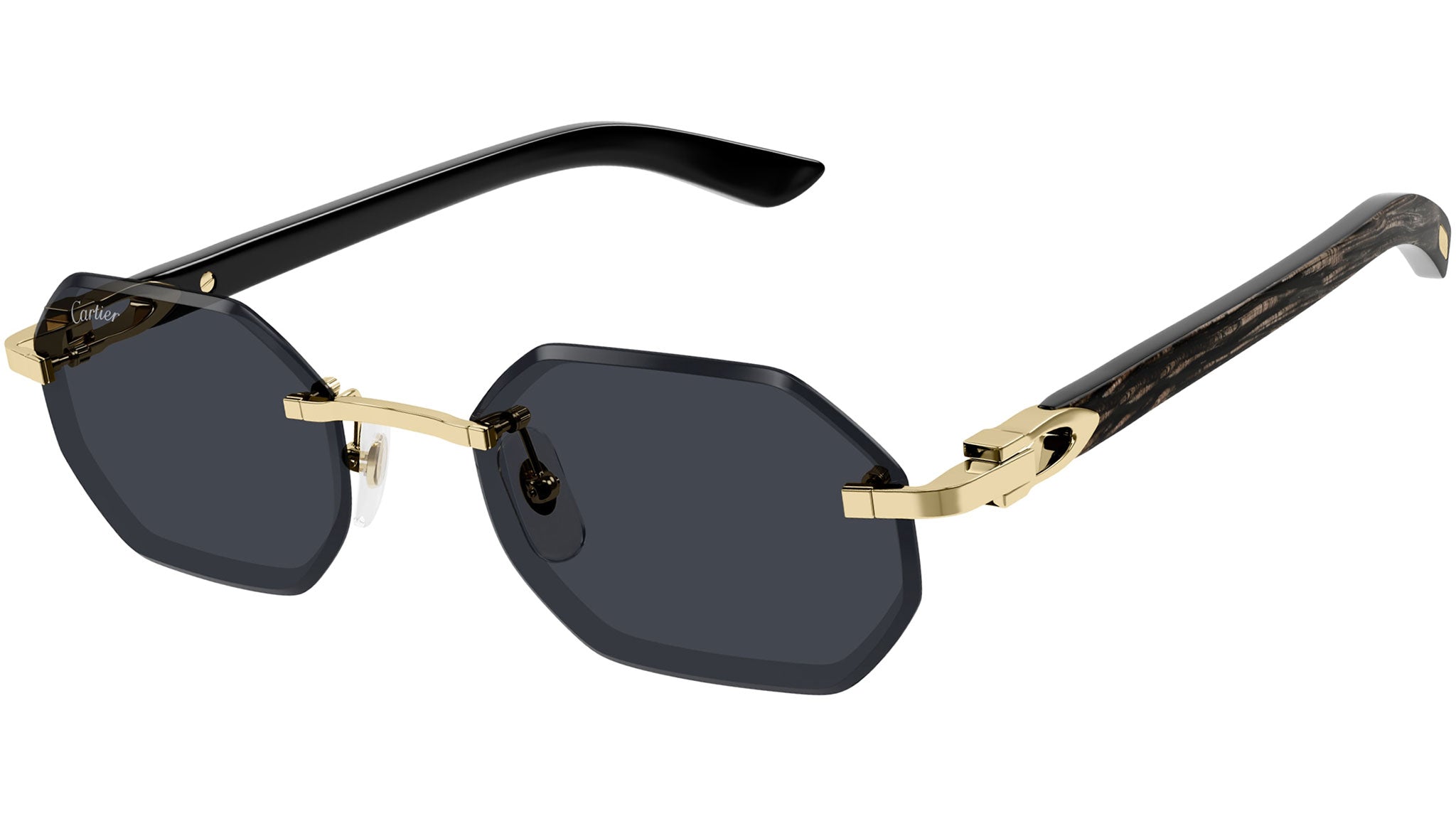 Cartier 大理石サングラス Cartier CT0439S 001 Sunglasses Shiny Gold - eye-oo.com