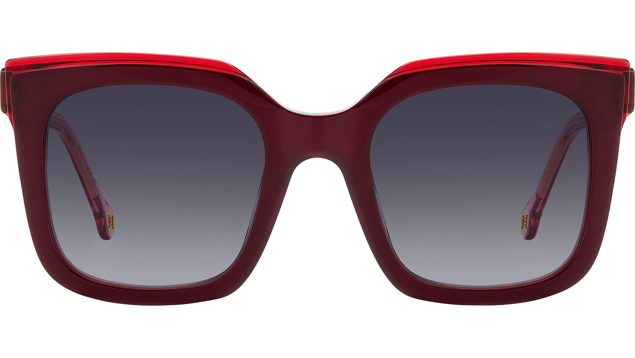 Carolina Herrera Black Sunglasses with Pink Trim Carolina Herrera HER 0186/S GUU Sunglasses Black Burgundy  main image 4