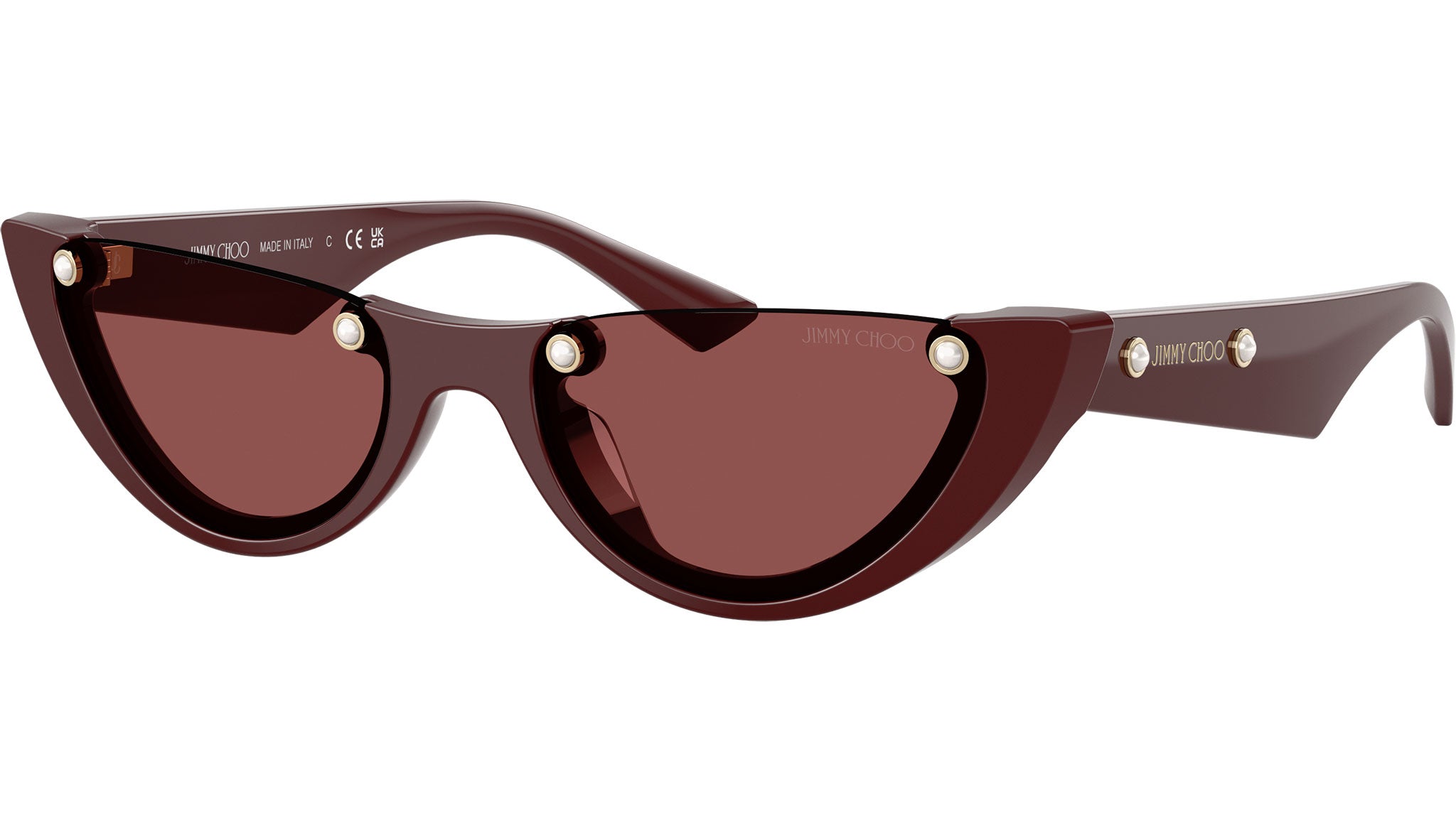 JC5049HU Jimmy Choo Sunglasses 505775 Cranberry - eye-oo.com