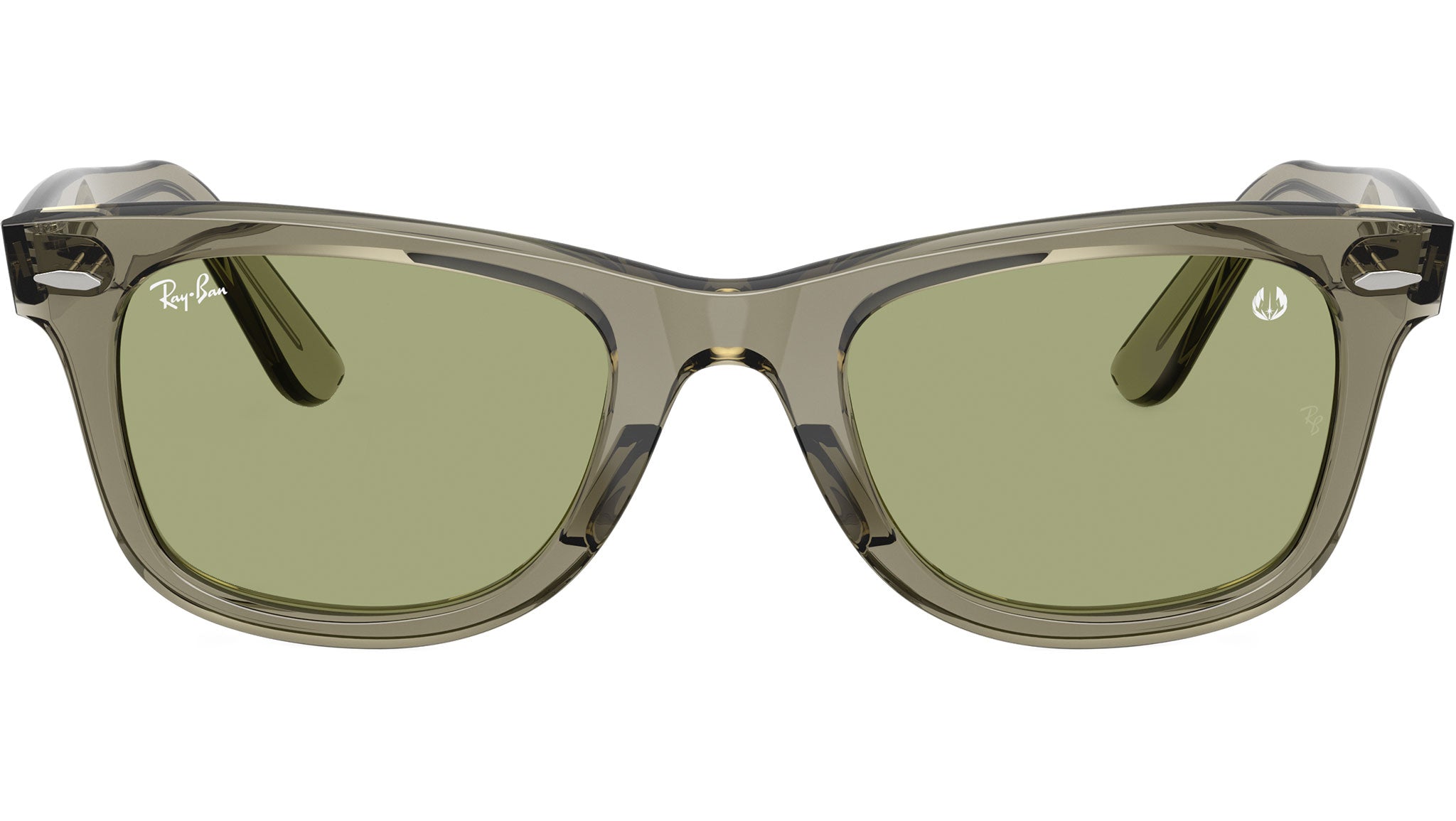 Wayfarer RB2140 Ray-Ban Sunglasses 68694E Transparent Green - eye