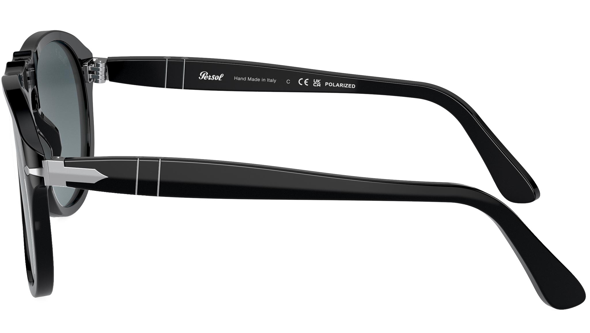 Persol Sunglasses PO0649 Black 95/S3 Blue Lens - eye-oo.com