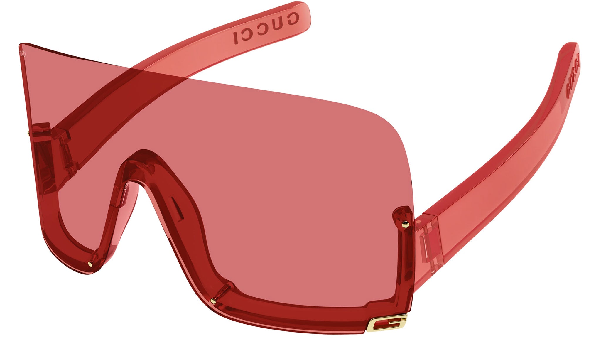 Gucci Red Embellished Women\'s Sunglasses Gucci Stars Oversized Embellished Round Frame Acetate Sunglasses main image 3