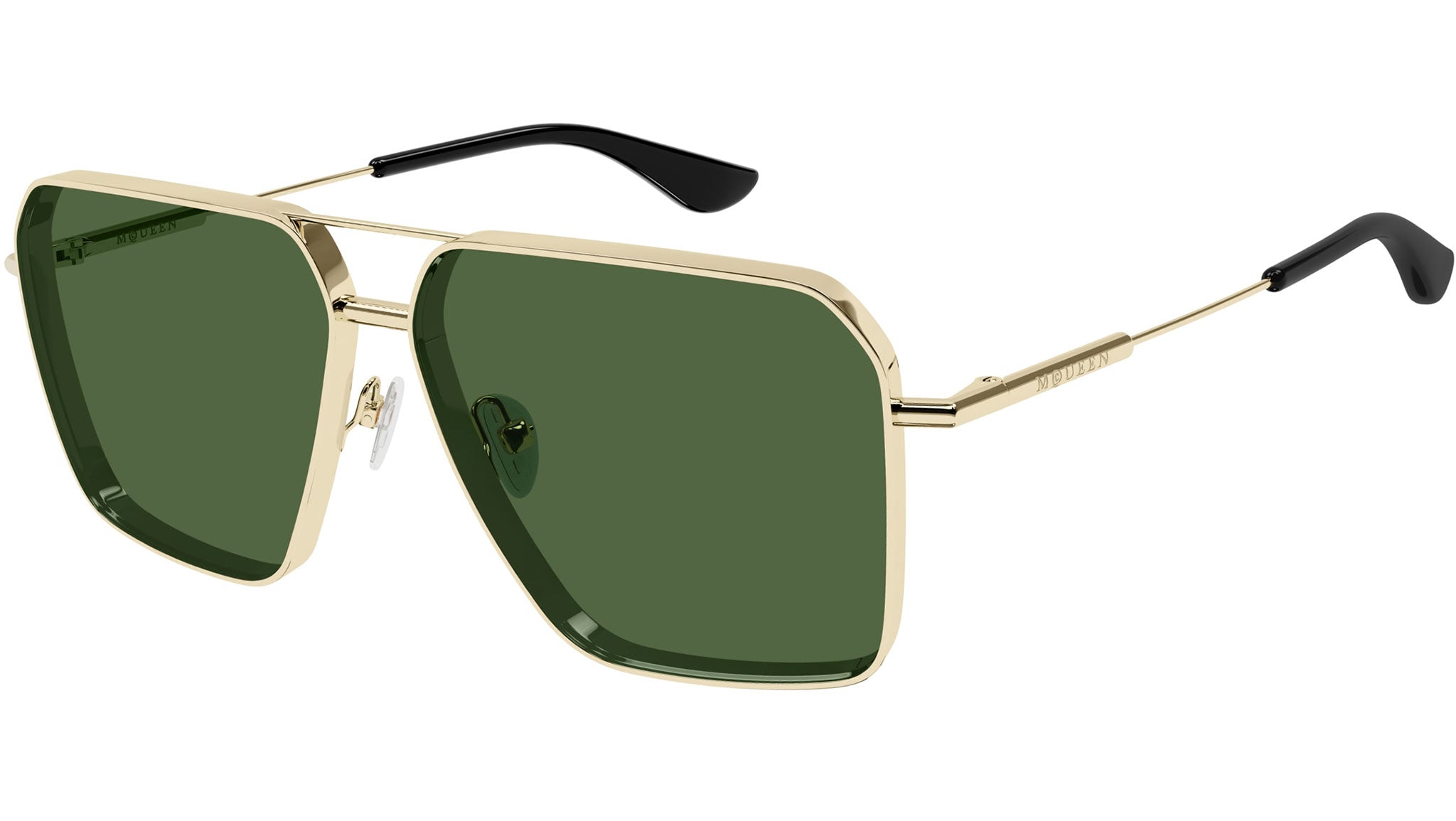 Alexander McQueen AM0500S 003 Sunglasses Light Gold - eye-oo.com