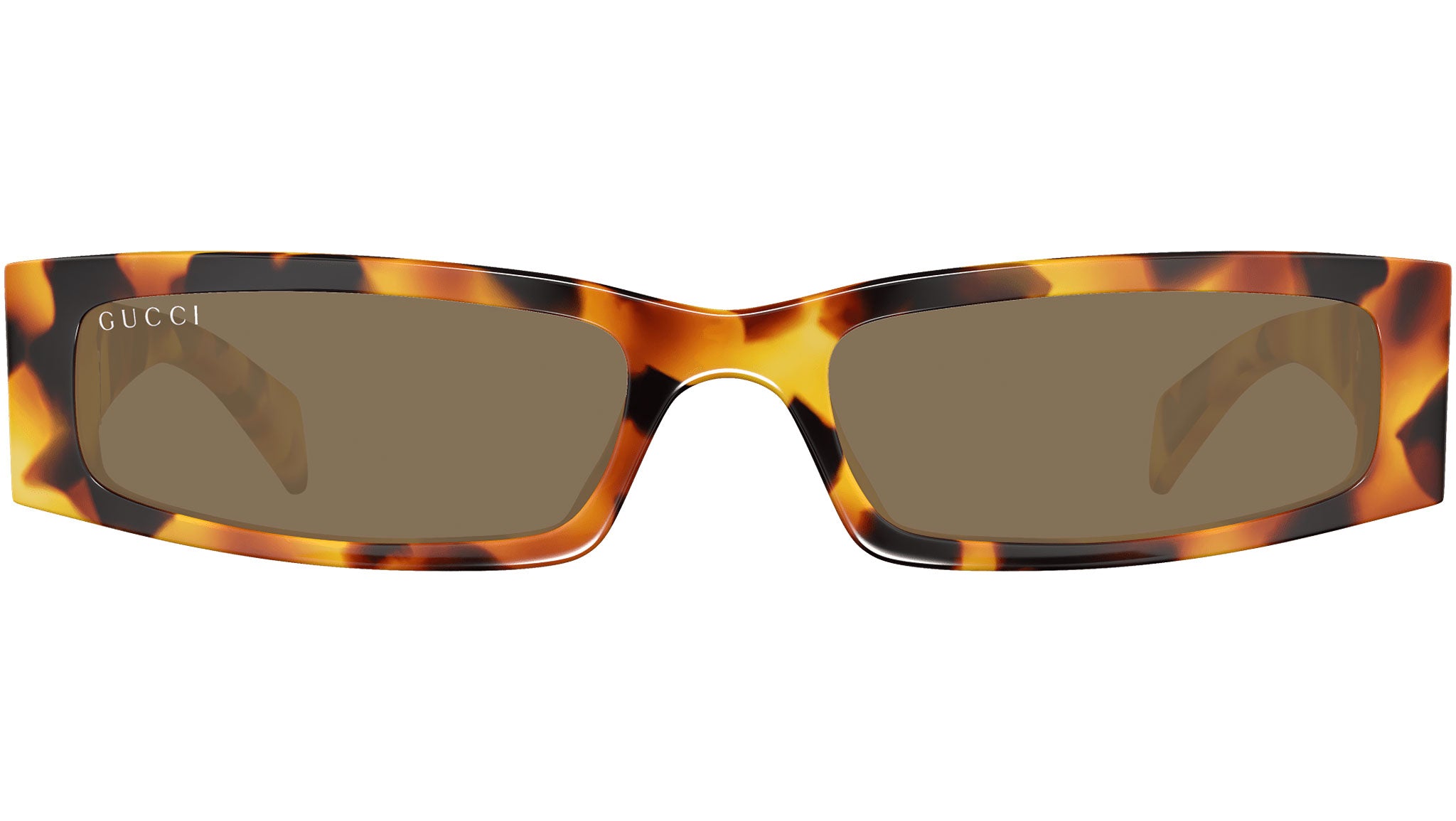 Gucci GG1778S 008 Havana Brown Rectangular Sunglasses - eye  display picture 1