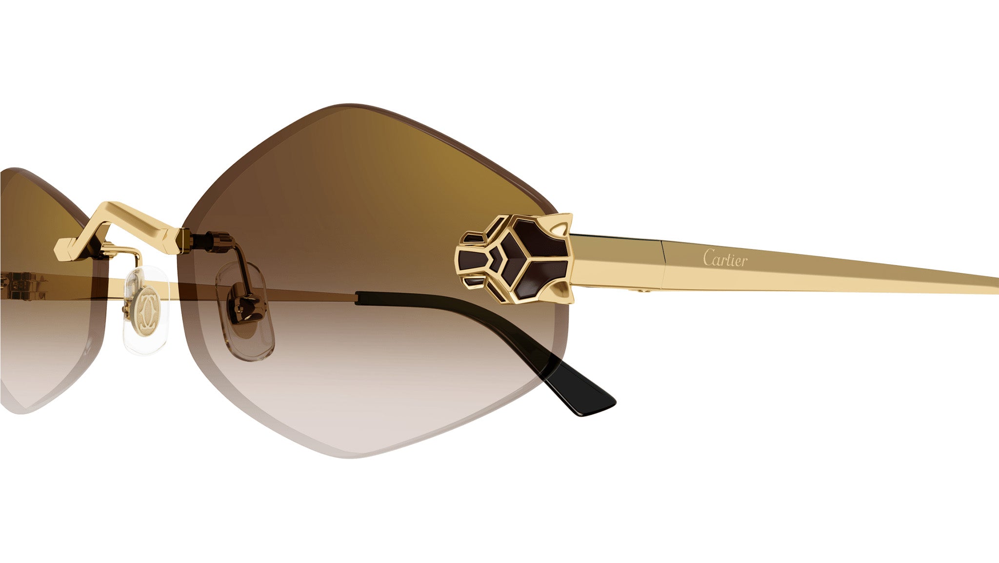 Cartier CT0433S 002 Sunglasses Shiny Gold - eye-oo.com